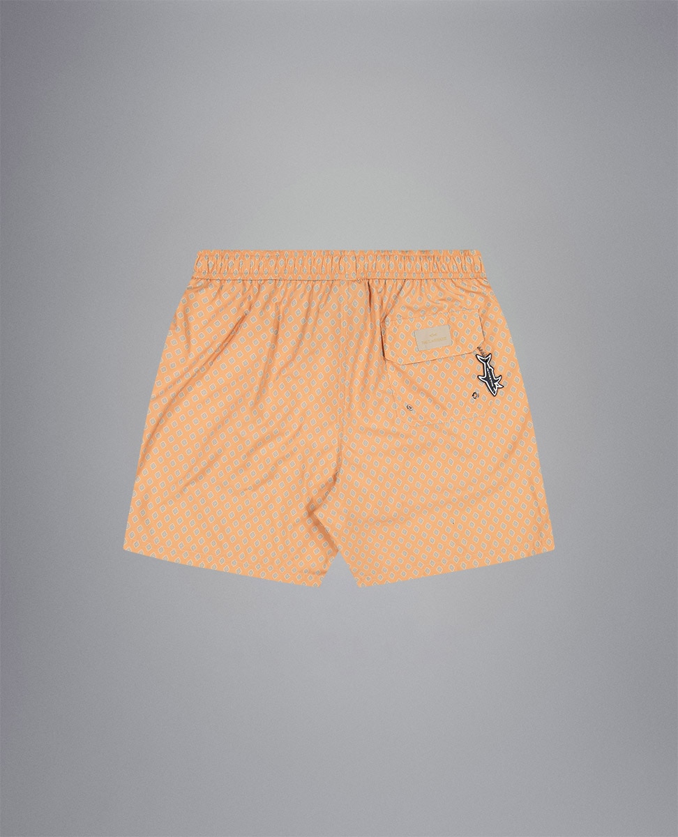 Calções de Banho com Estampado Portofino Laranja-2