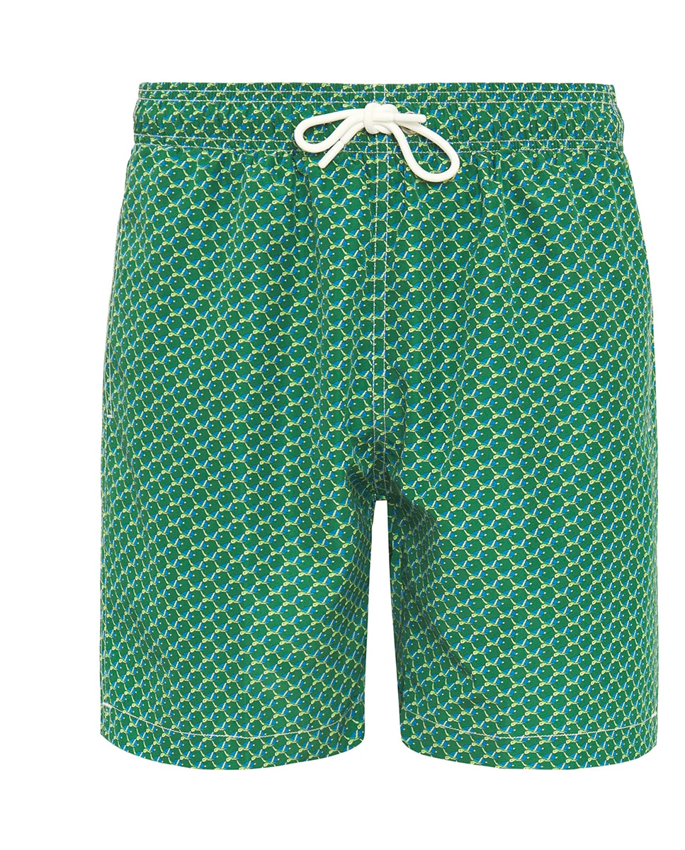 Calções de Banho com Estampado de Tartarugas Tamanhos Grandes Verde-4