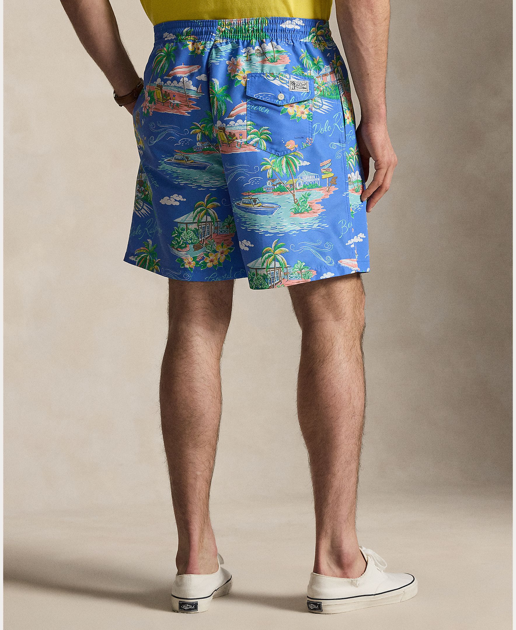 Calções de Banho com Polo Bear Tamanhos Grandes Azulão-3