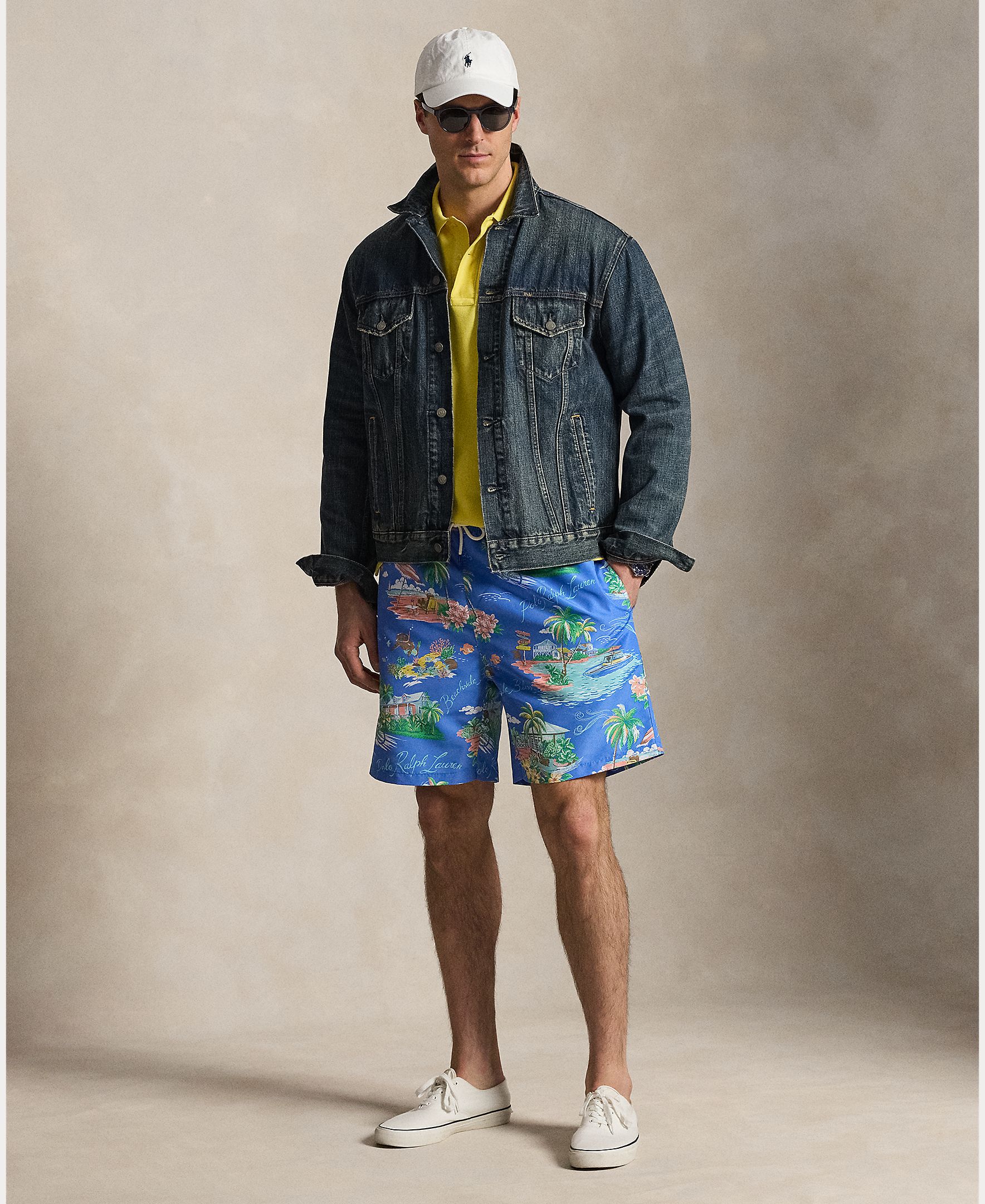 Calções de Banho com Polo Bear Tamanhos Grandes Azulão-6