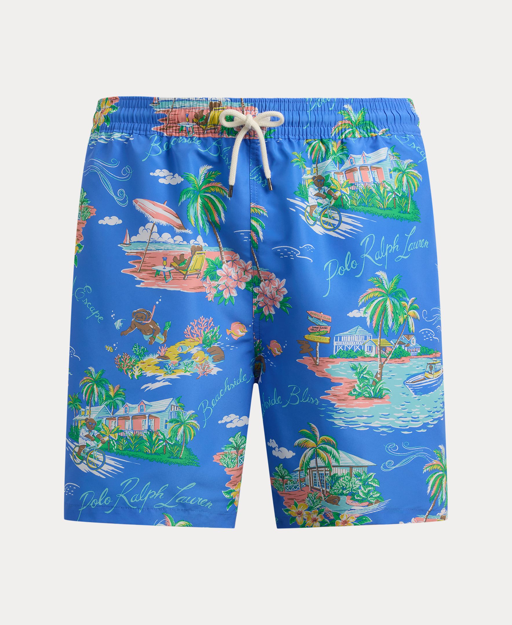 Calções de Banho com Polo Bear Tamanhos Grandes Azulão-5