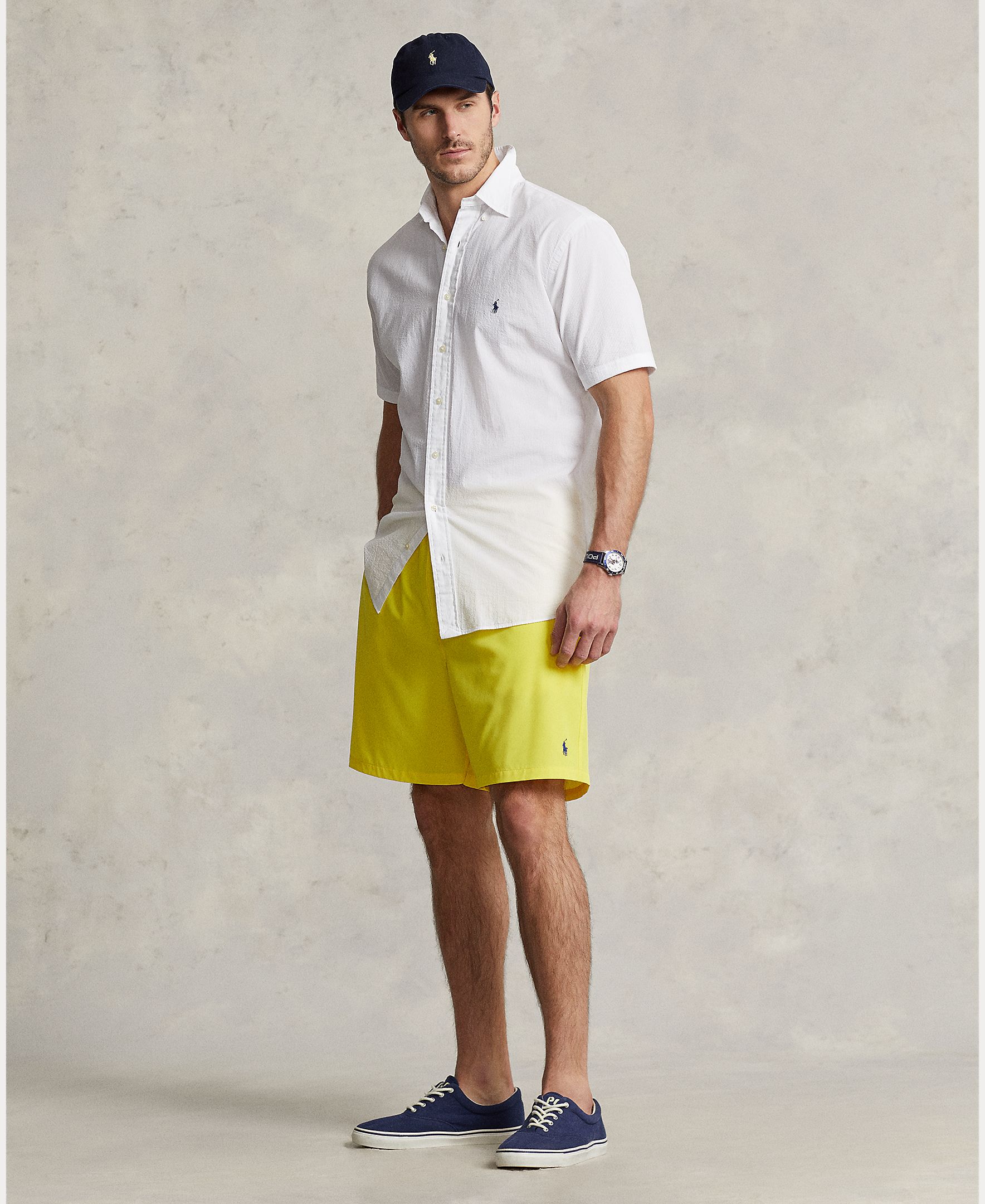 Camisa de Manga Curta em Seersucker Tamanhos Grandes Branco-8