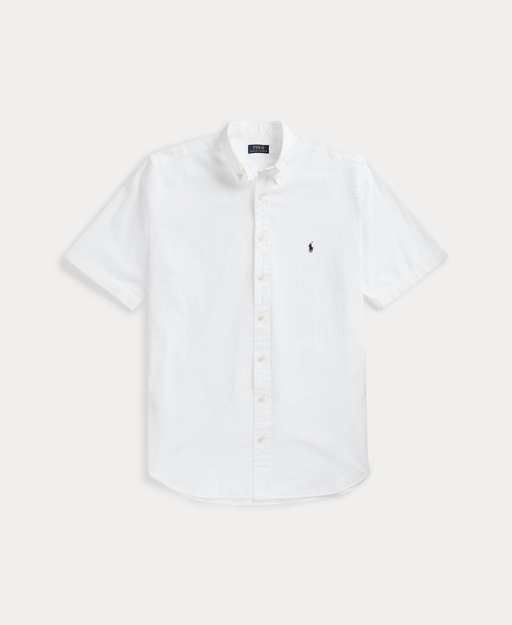 Camisa de Manga Curta em Seersucker Tamanhos Grandes Branco-7