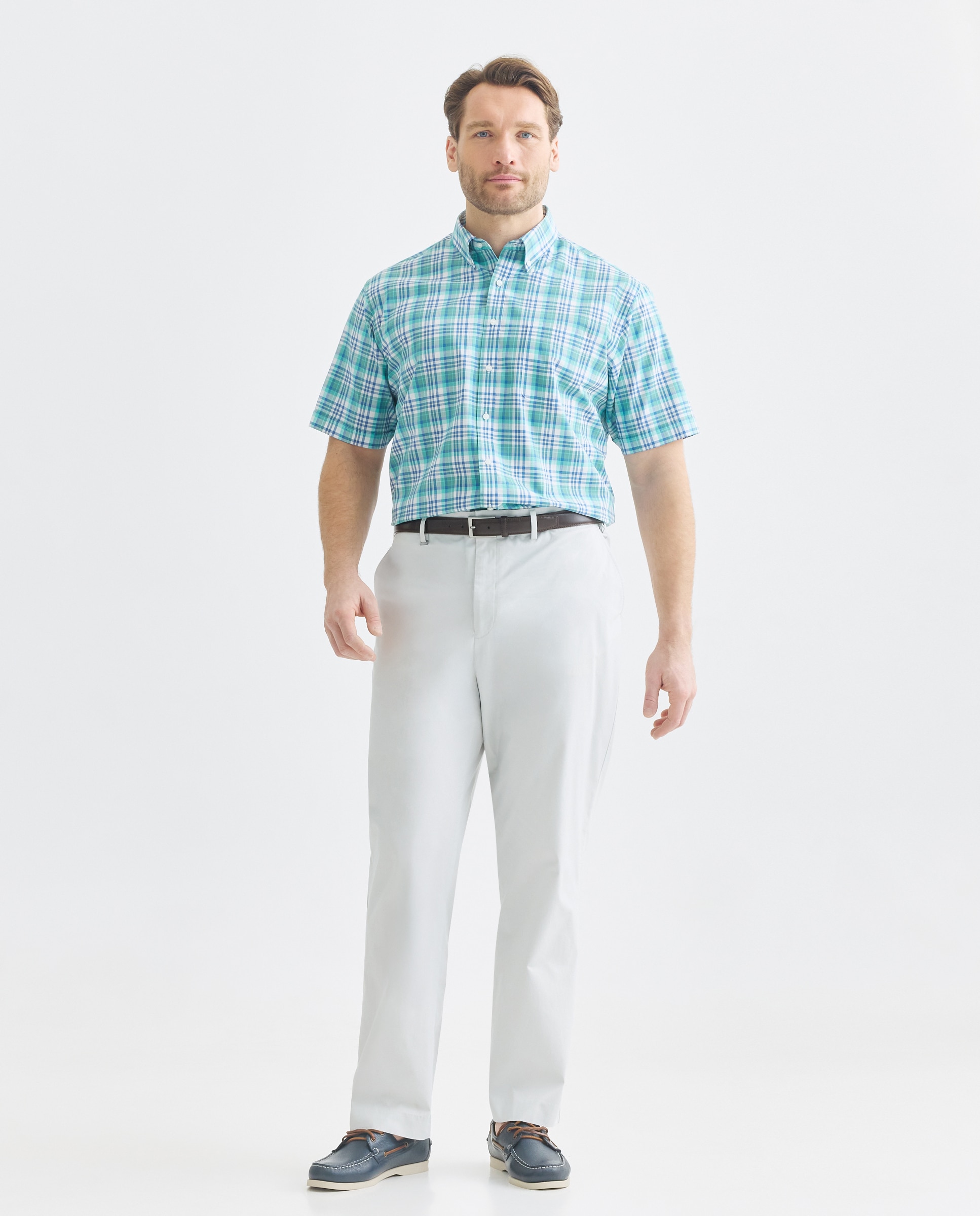 Camisa Non Iron Tamanhos Grandes Verde-2