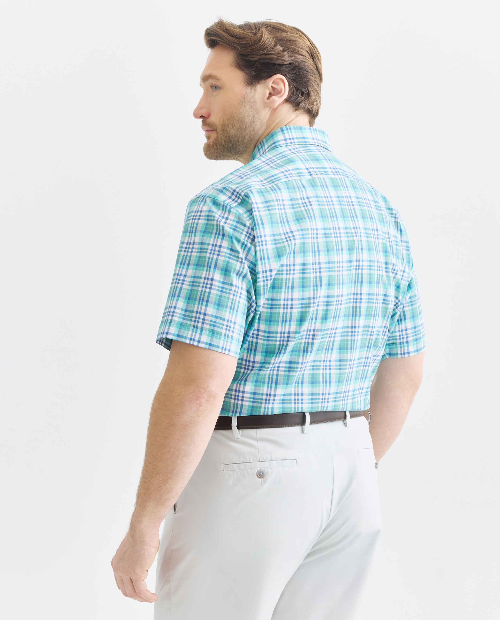 Camisa Non Iron Tamanhos Grandes Verde-3