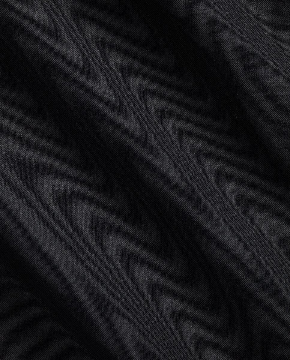 Camisa Oxford de Manga Curta Tamanhos Grandes Preto-5