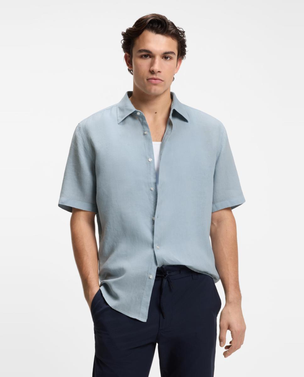 Imagem 0 de Camisa de Manga Curta de Linho Tamanhos Grandes