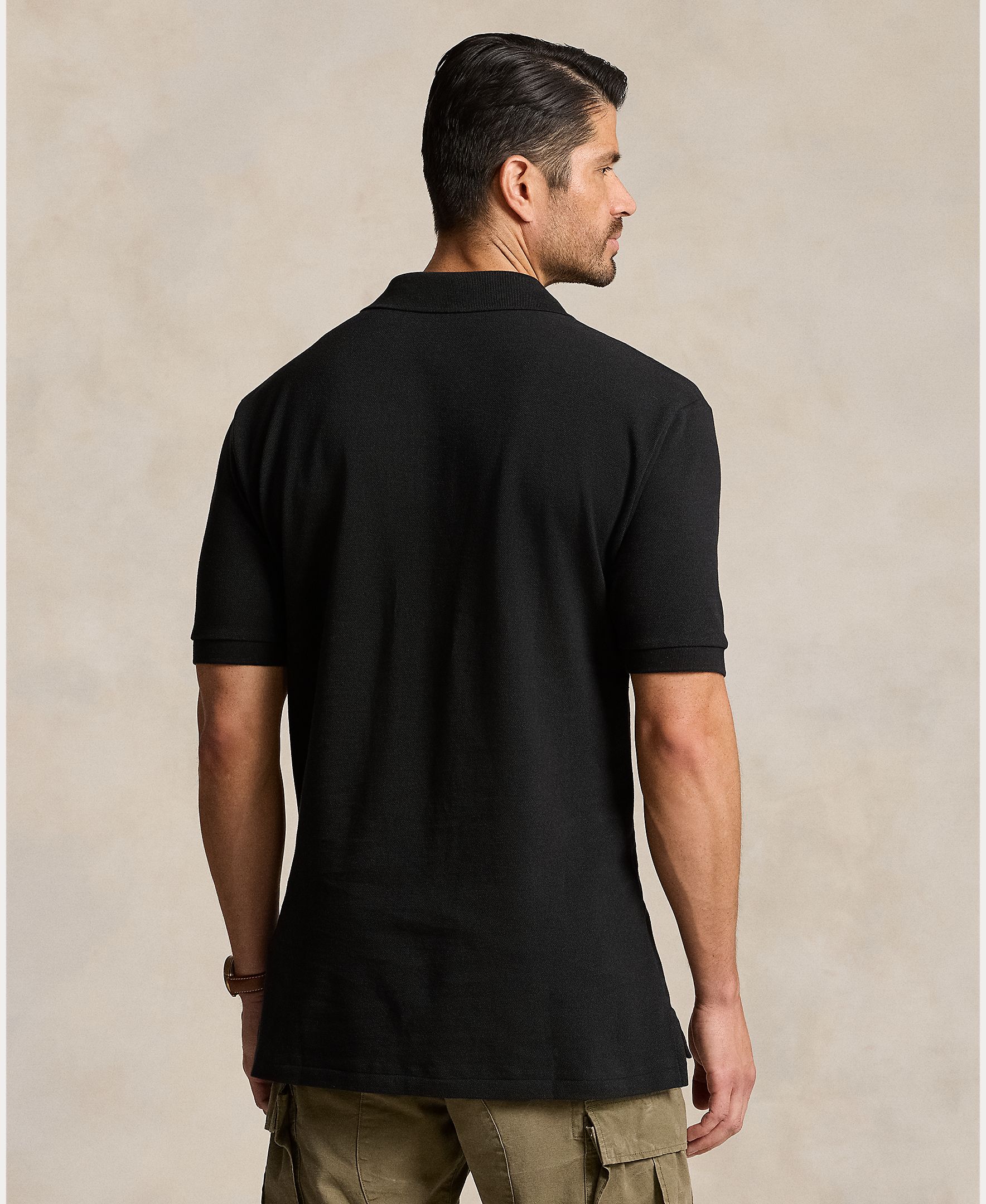 Polo de Piqué Custom Preto-3