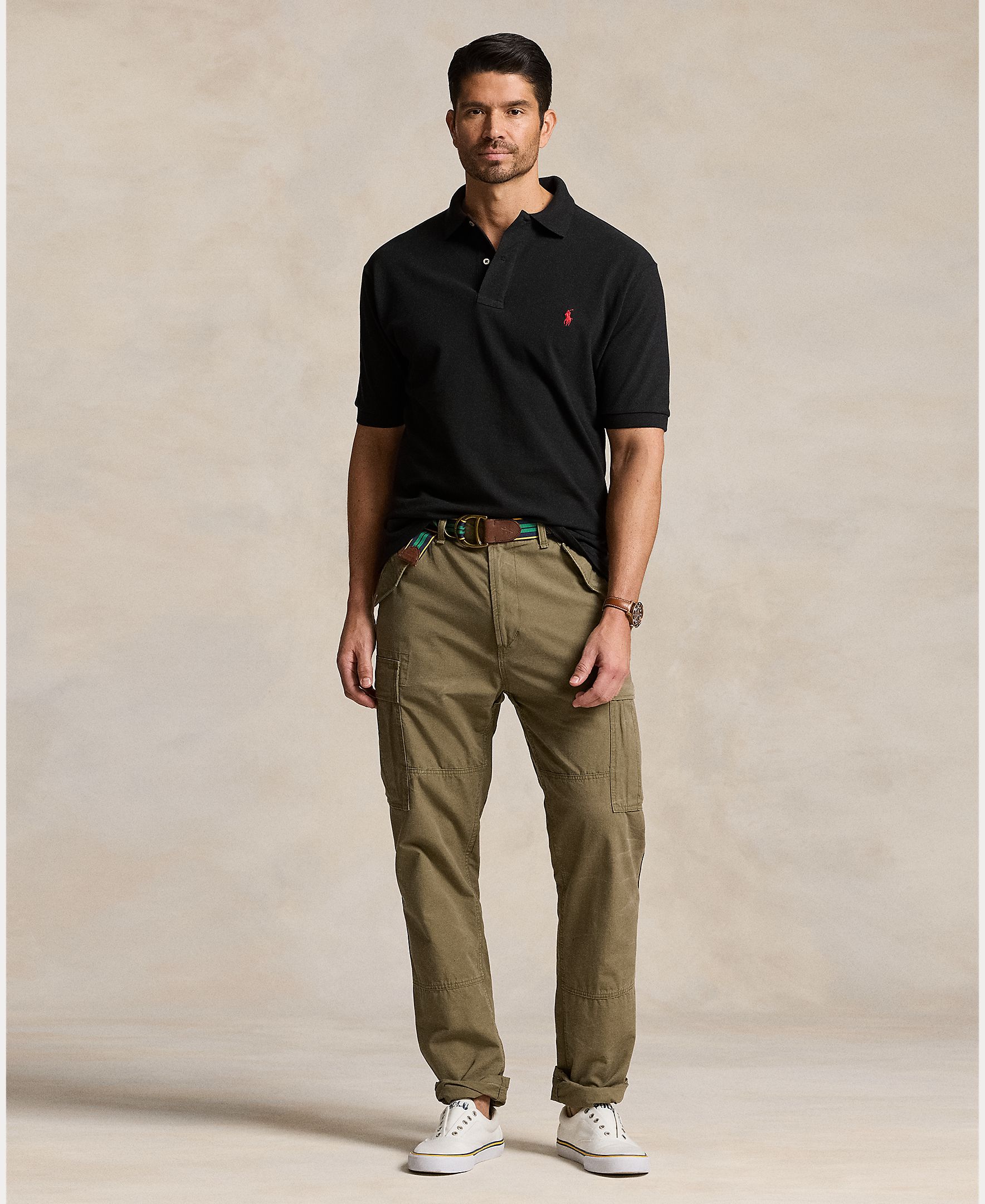 Polo de Piqué Custom Preto-6