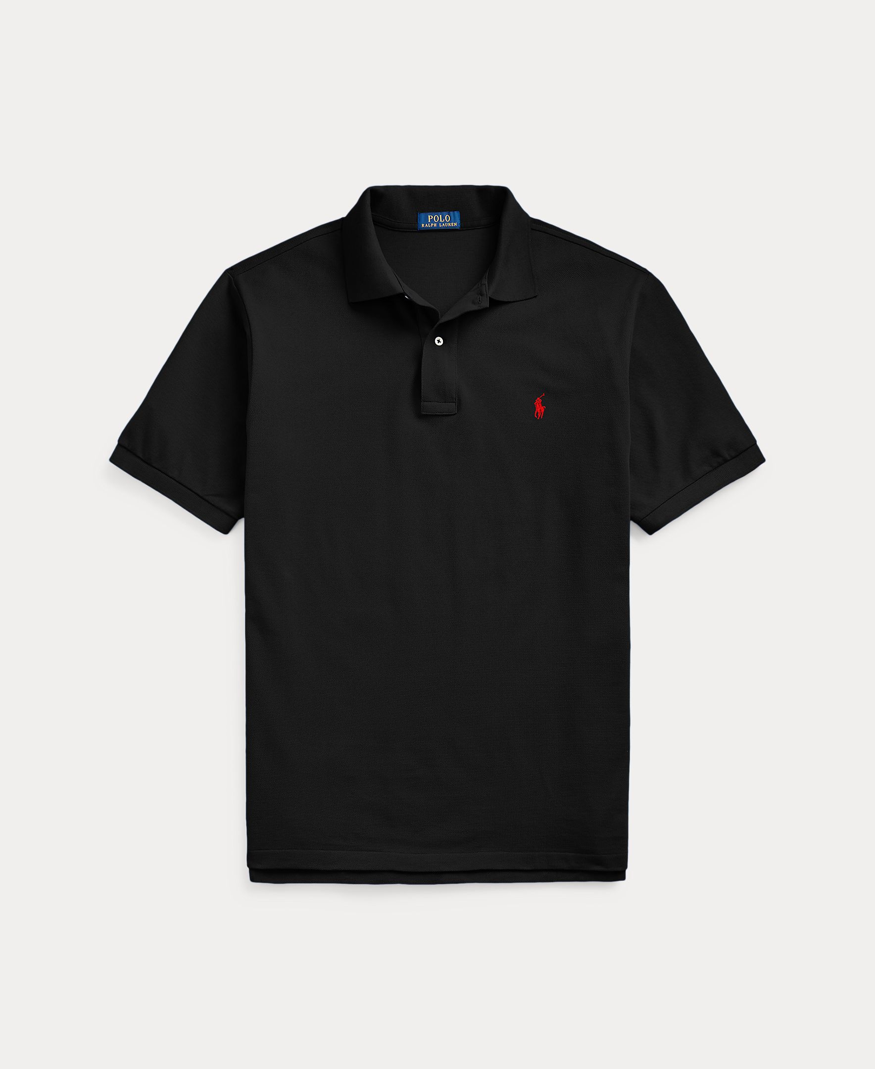 Polo de Piqué Custom Preto-5