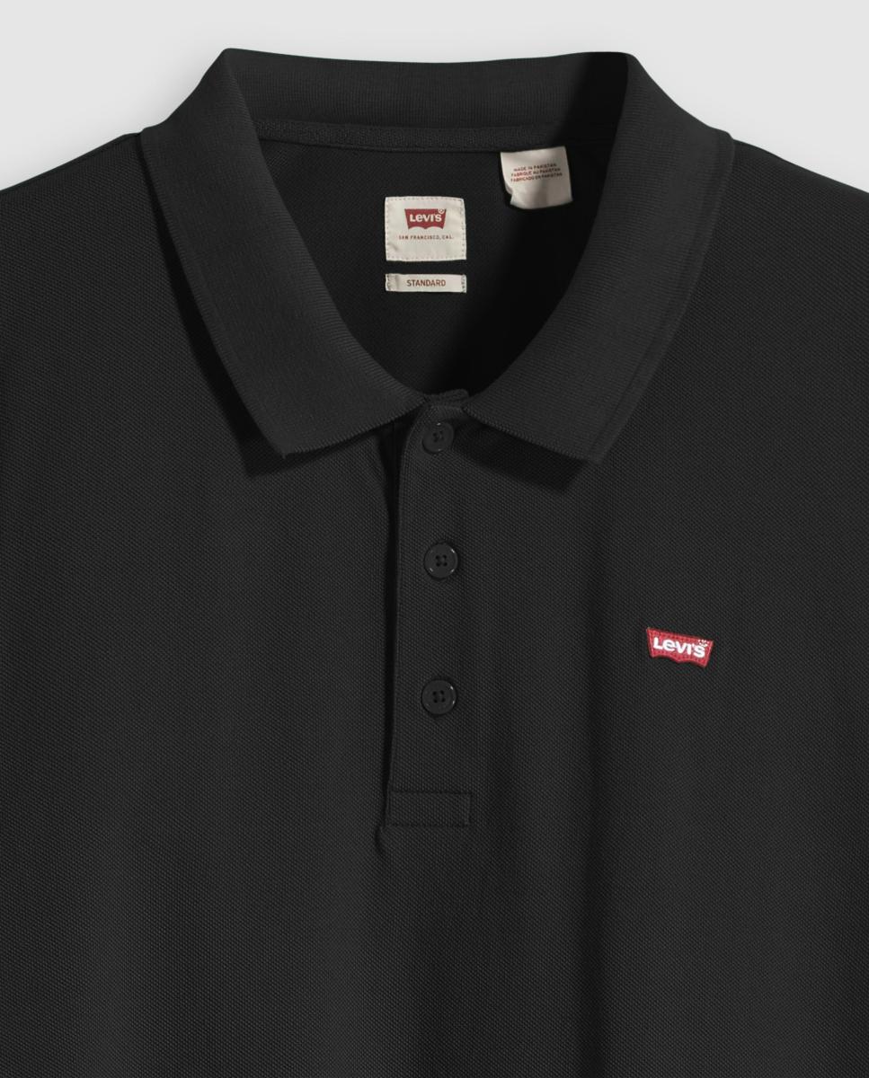 Polo Clássico de Manga Curta Tamanhos Grandes - Preto Preto-4