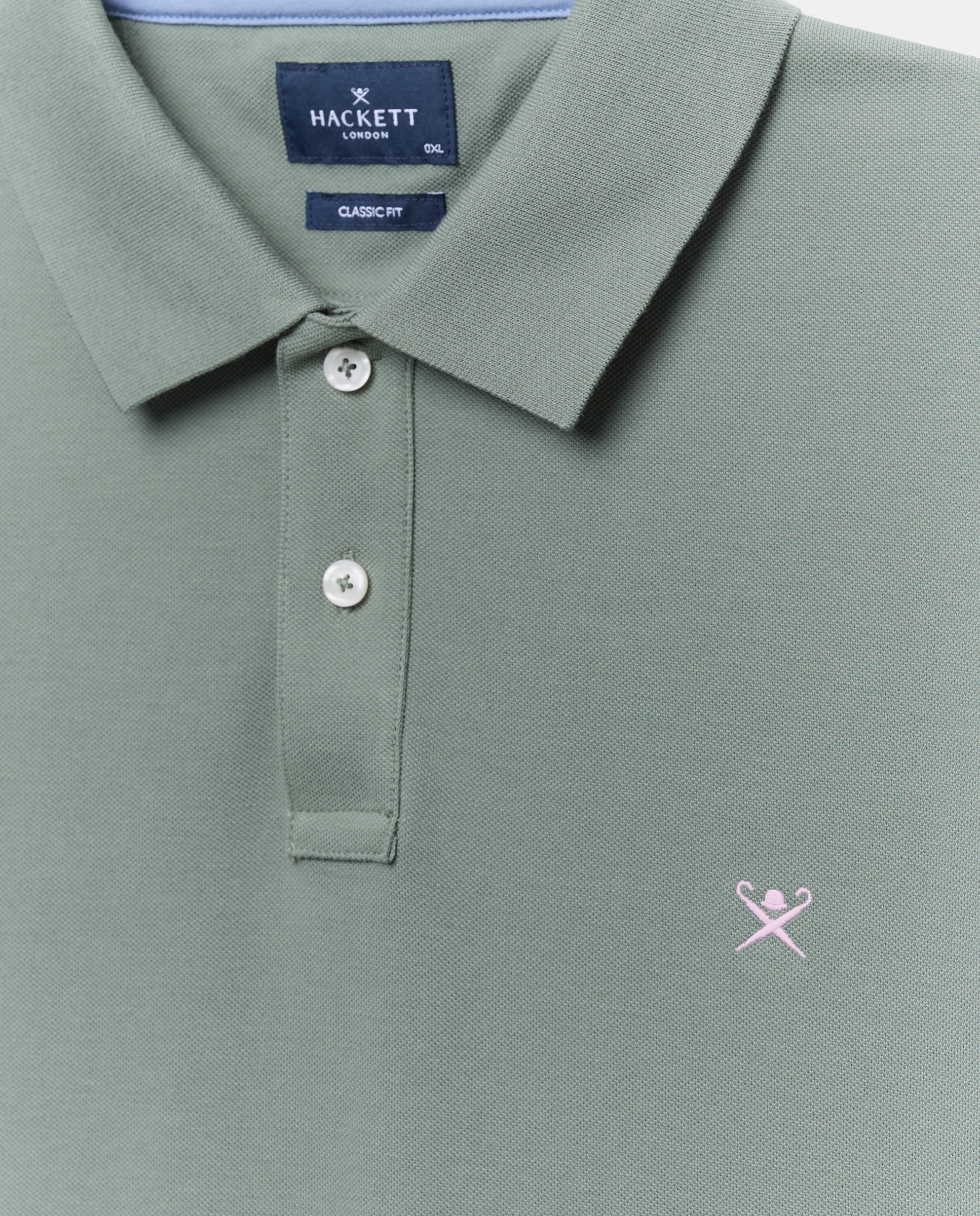 Polo Piqué Classic Fit Tamanhos Grandes com Manga Curta Verde-5