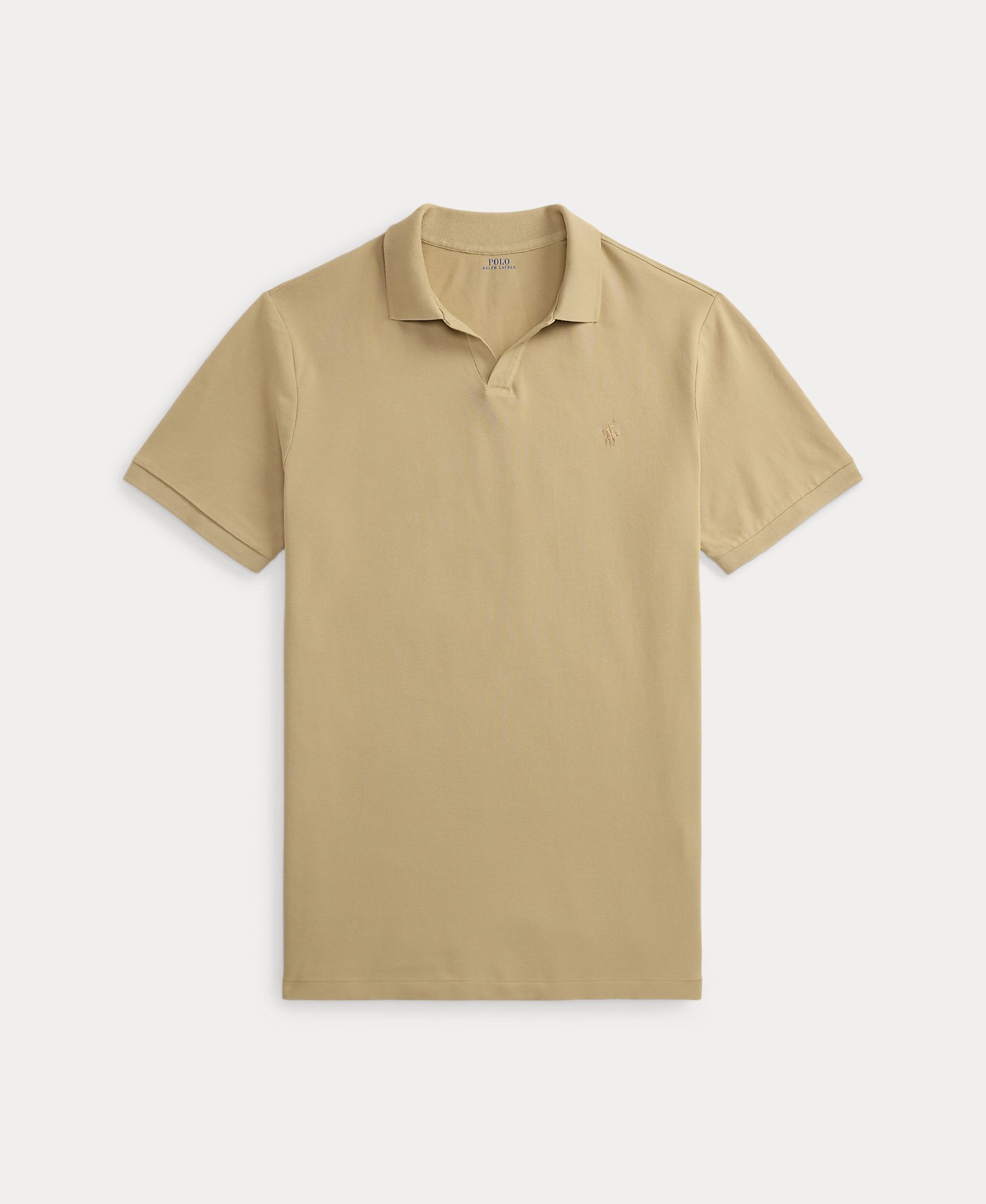 Polo de Algodão Elástico Classic Fit Tamanhos Grandes Bege-5