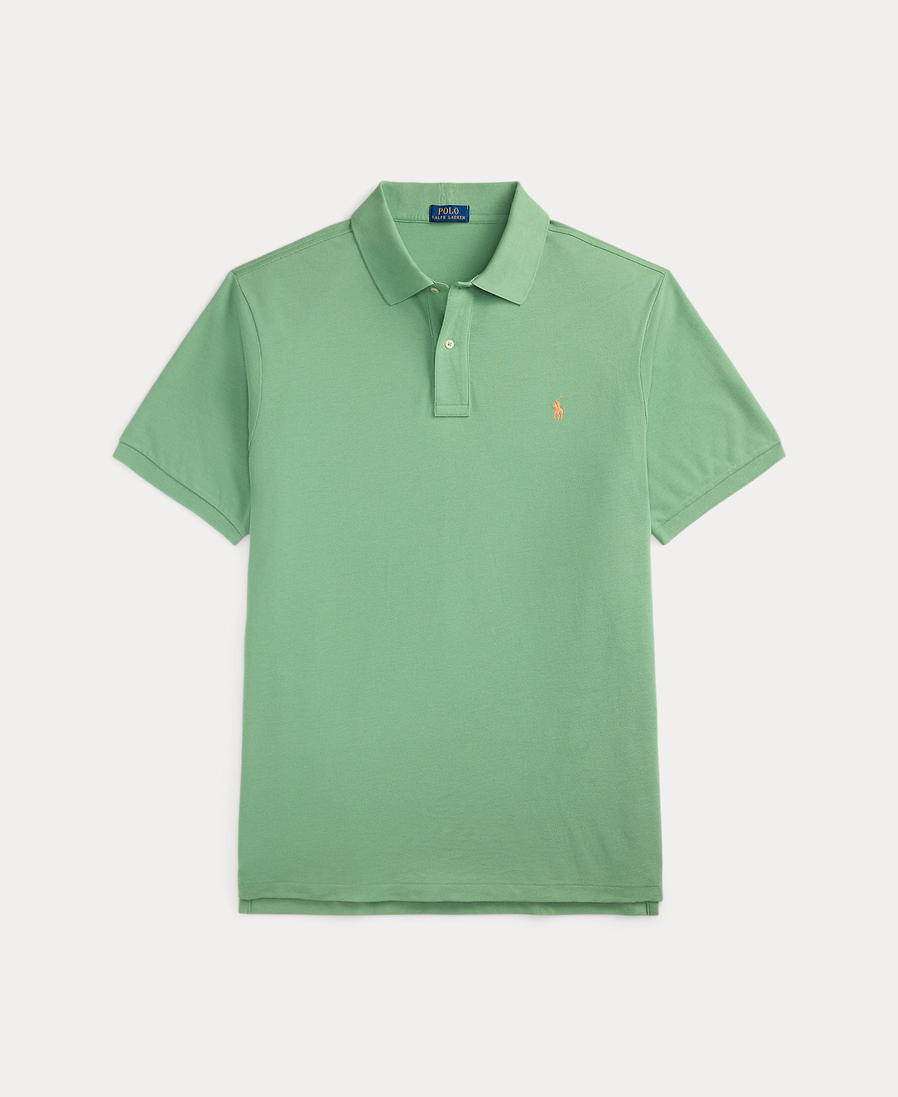 Polo de Piqué com Manga Curta Tamanhos Grandes Musgo-6