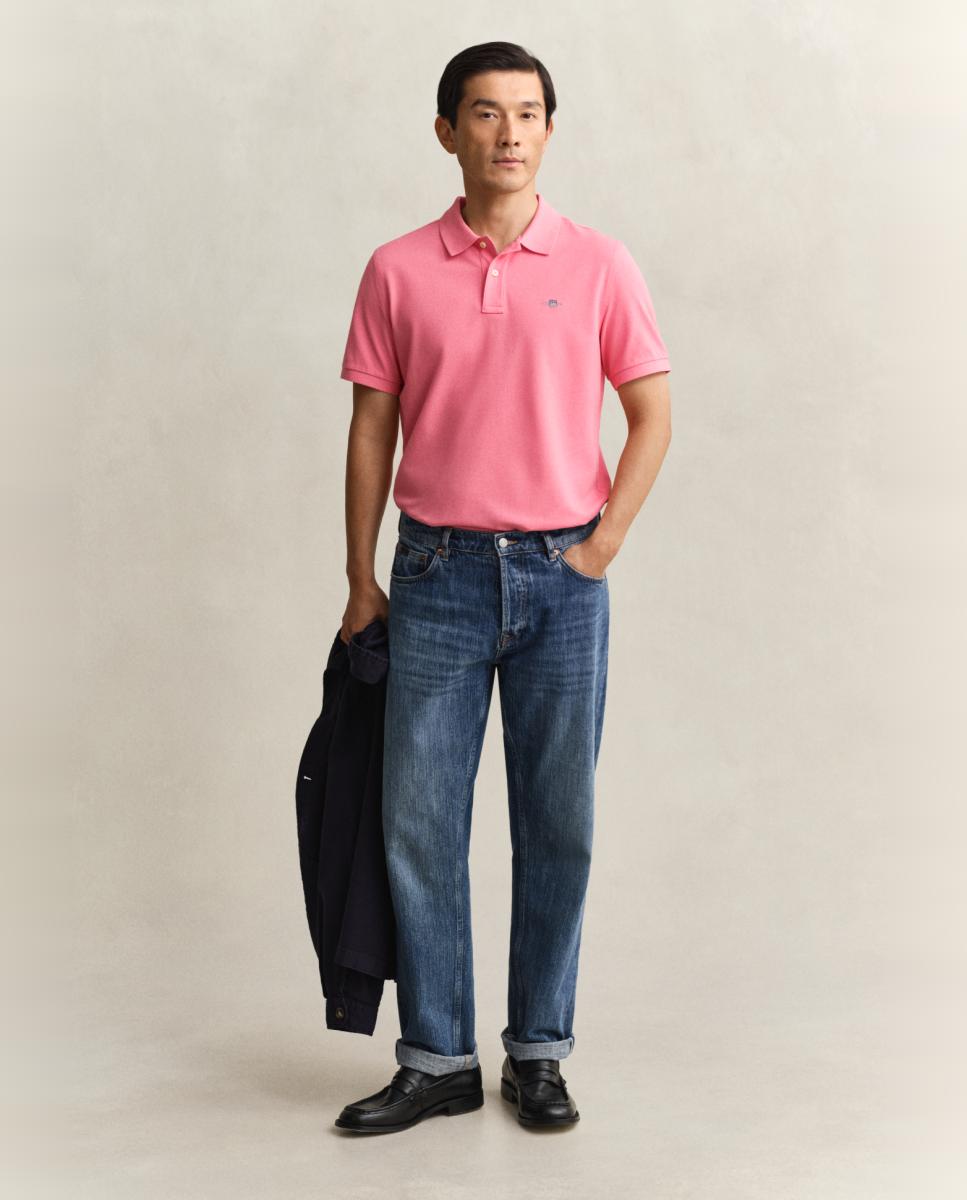 Polo Piqué Tamanhos Grandes Preppy Essentials Rosa-5