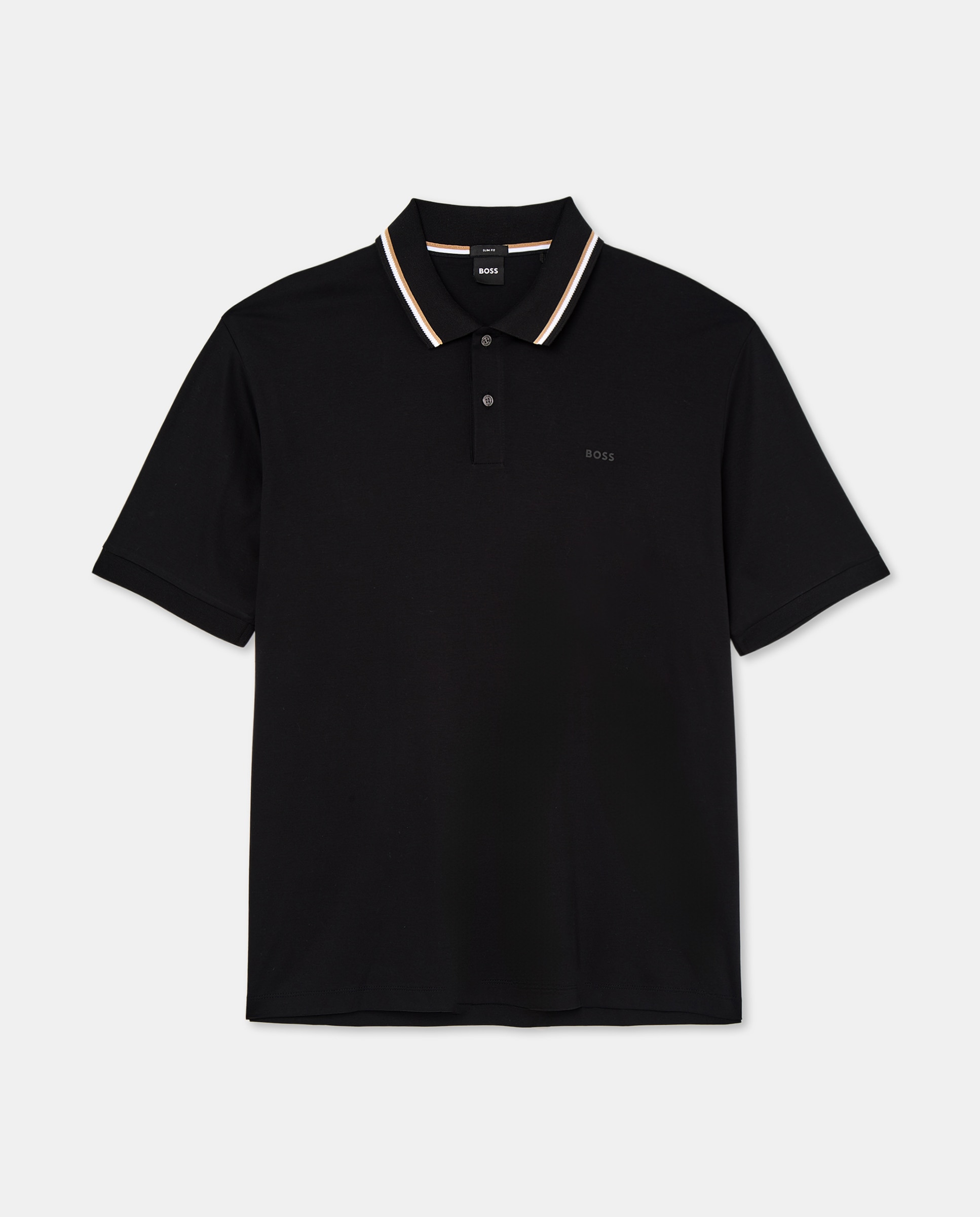 Polo manga corta de hombre logo BOSS tallas grandes - Azul Negro-4