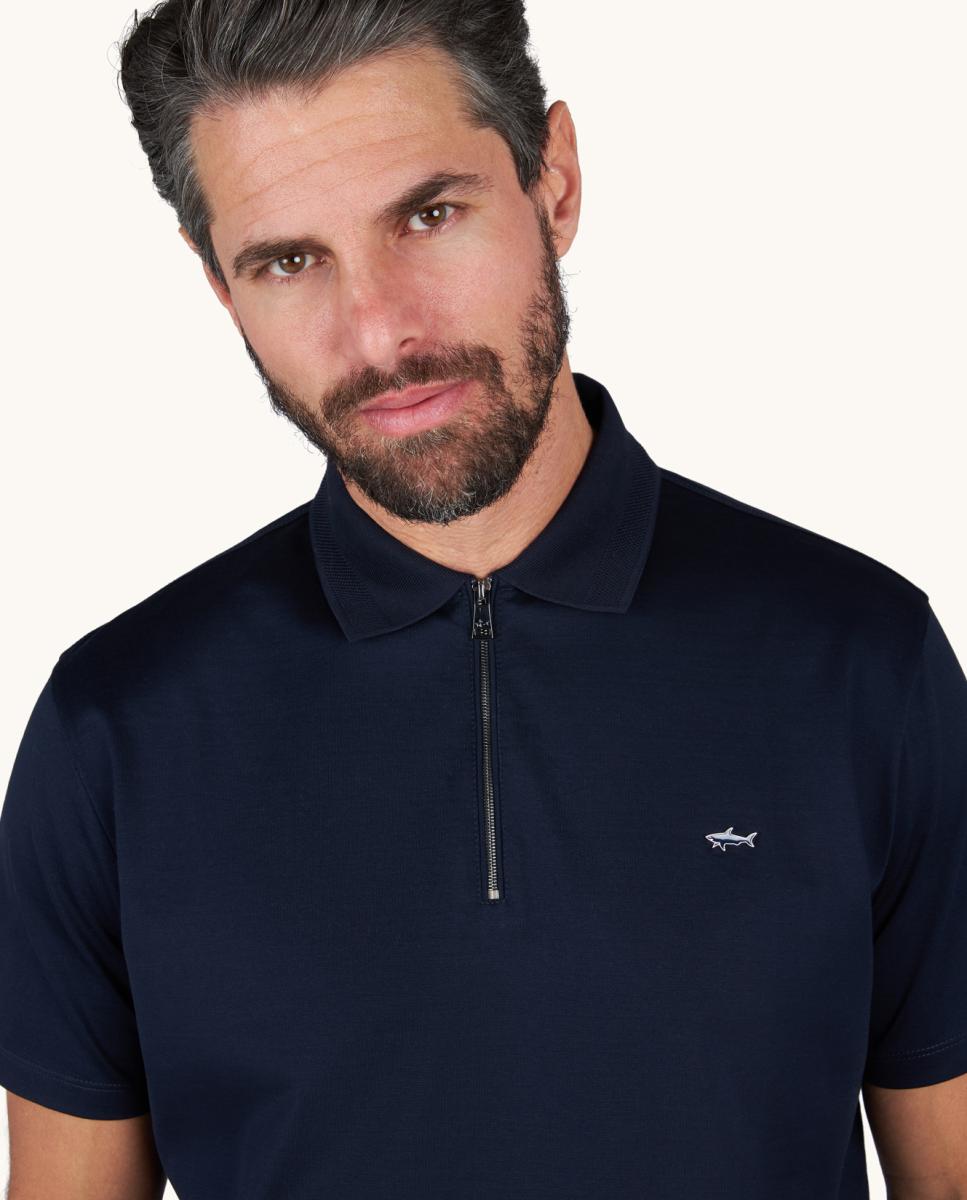 Polo Kompact-Technology com Meio Fecho de Correr Azul-marinho-3