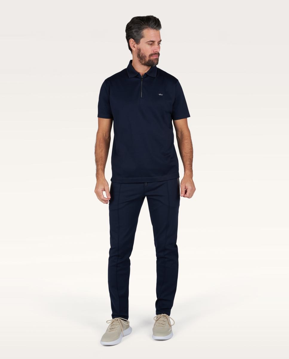Polo Kompact-Technology com Meio Fecho de Correr Azul-marinho-4
