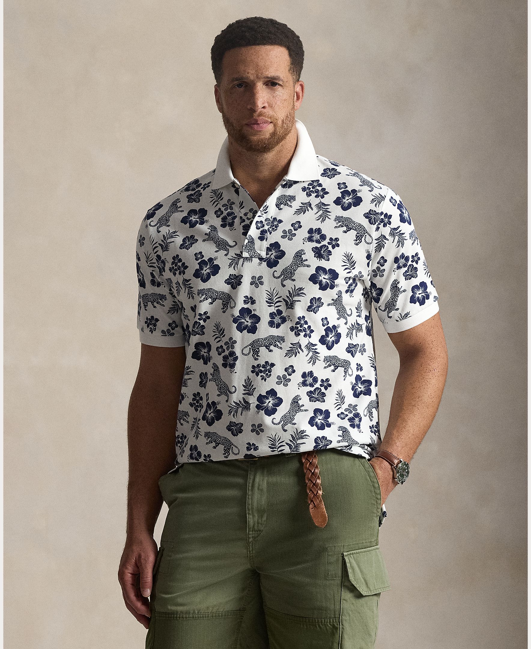 Imagem 0 de Polo de Algodão Estampado Tamanhos Grandes