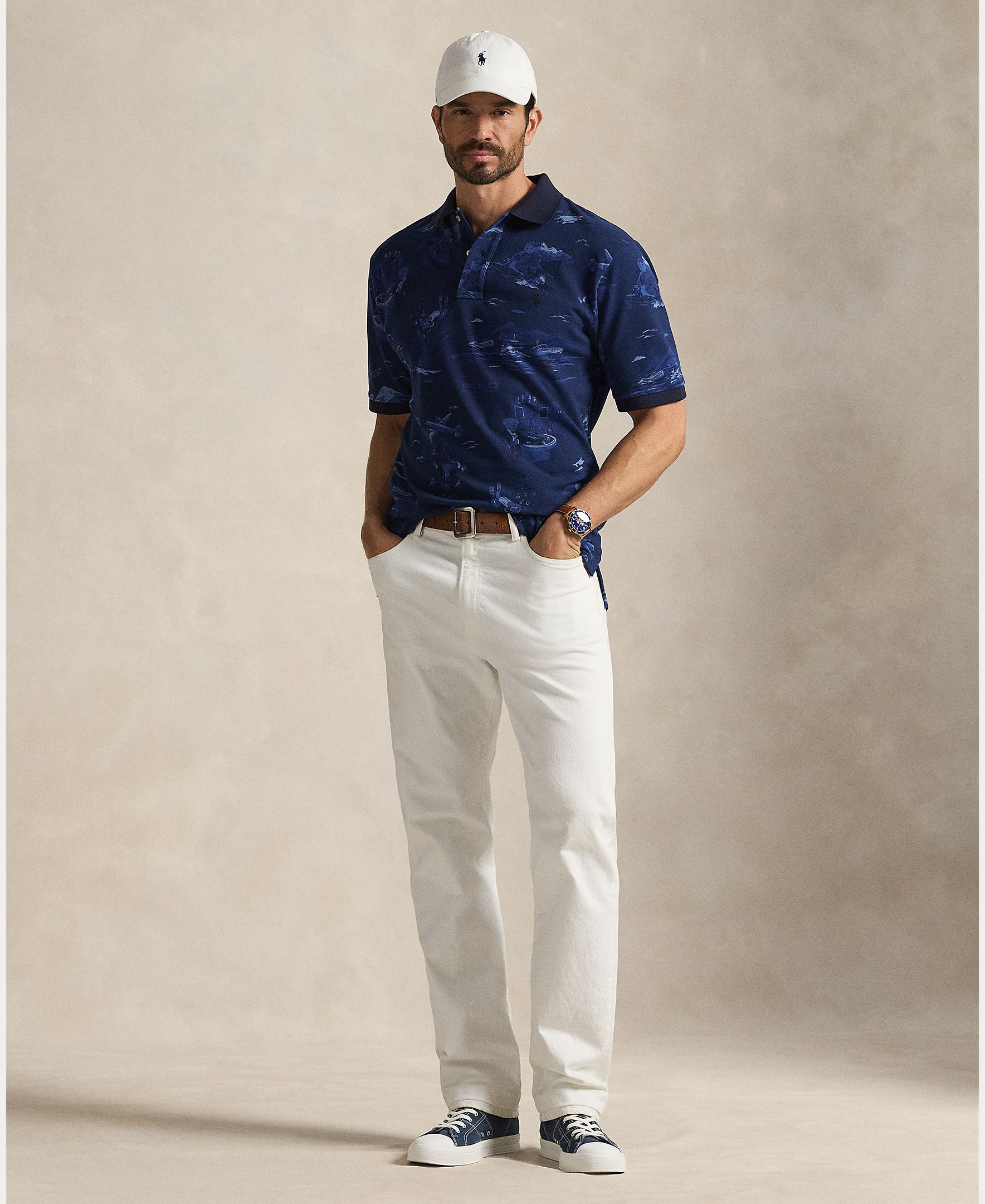 Polo de Piqué com Polo Bear Tamanhos Grandes Azul-marinho-6