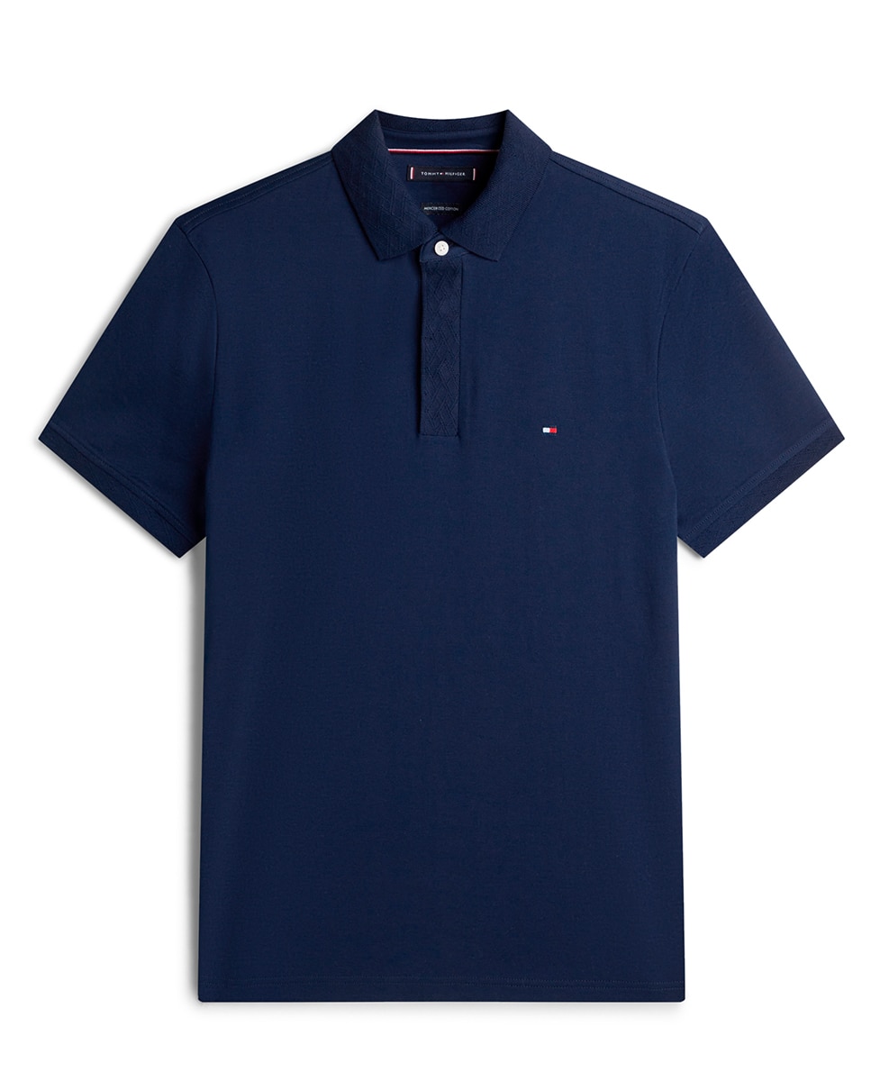 Imagem 0 de Polo de Manga Curta com Detalhes em Jacquard Tamanhos Grandes