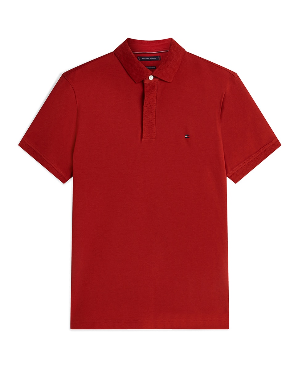 Imagem 0 de Polo de Manga Curta com Detalhes em Jacquard Tamanhos Grandes