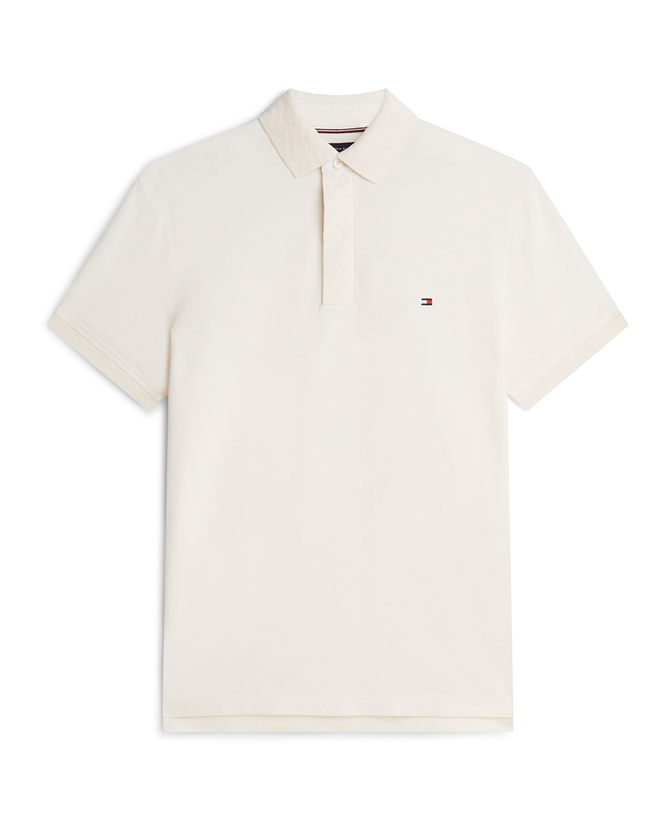 Imagem 0 de Polo de Manga Curta com Detalhes em Jacquard Tamanhos Grandes