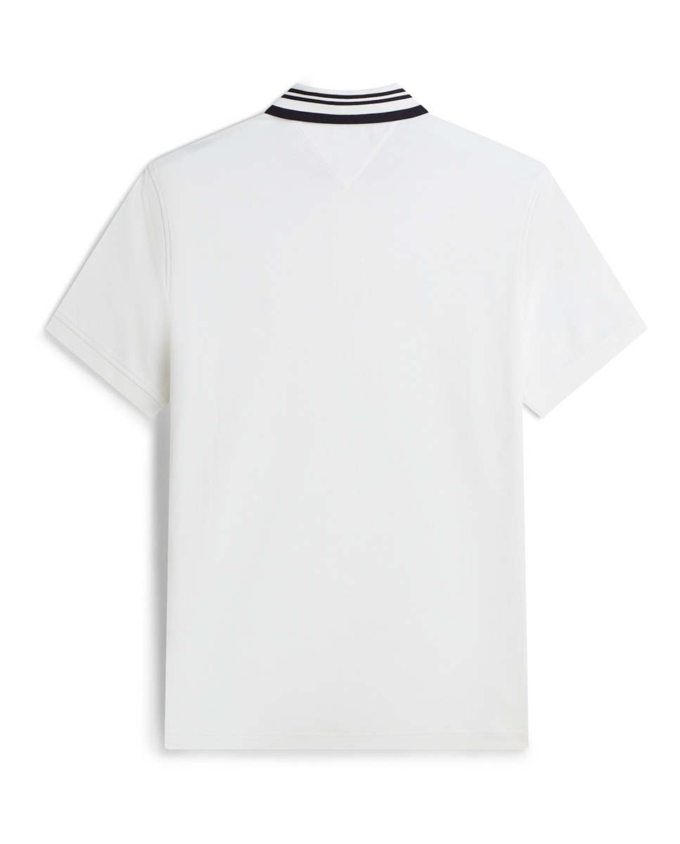 Polo Mercerizado com Manga Curta Tamanhos Grandes Branco-2