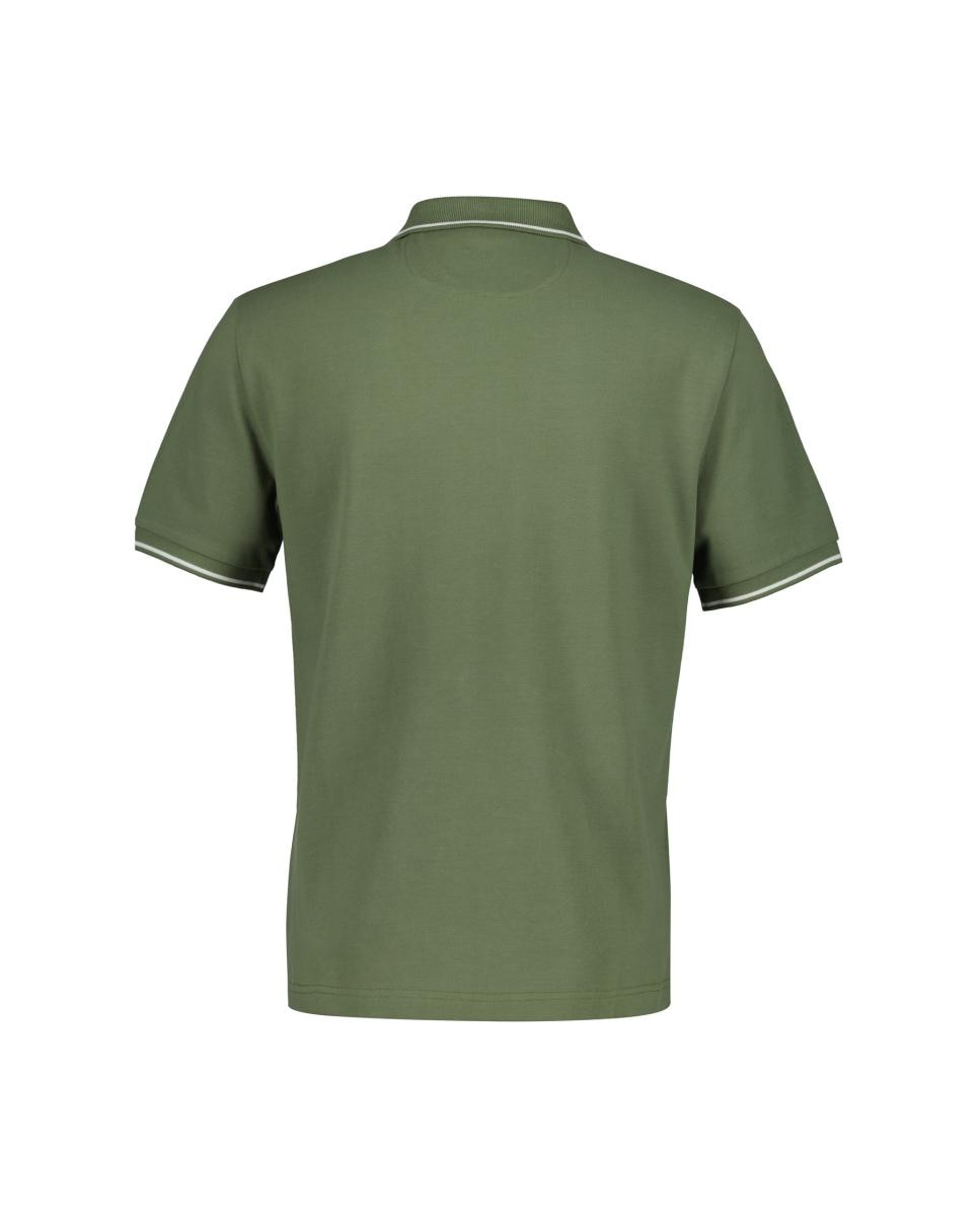 Polo Regular Fit Tamanhos Grandes com Manga Curta Verde-2