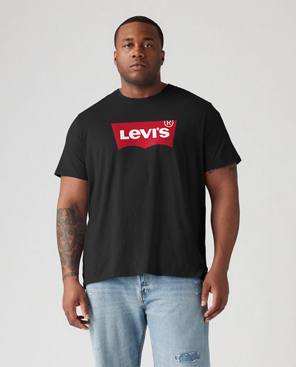 Imagem 0 de T-shirt preta de homem de manga curta tamanhos grandes