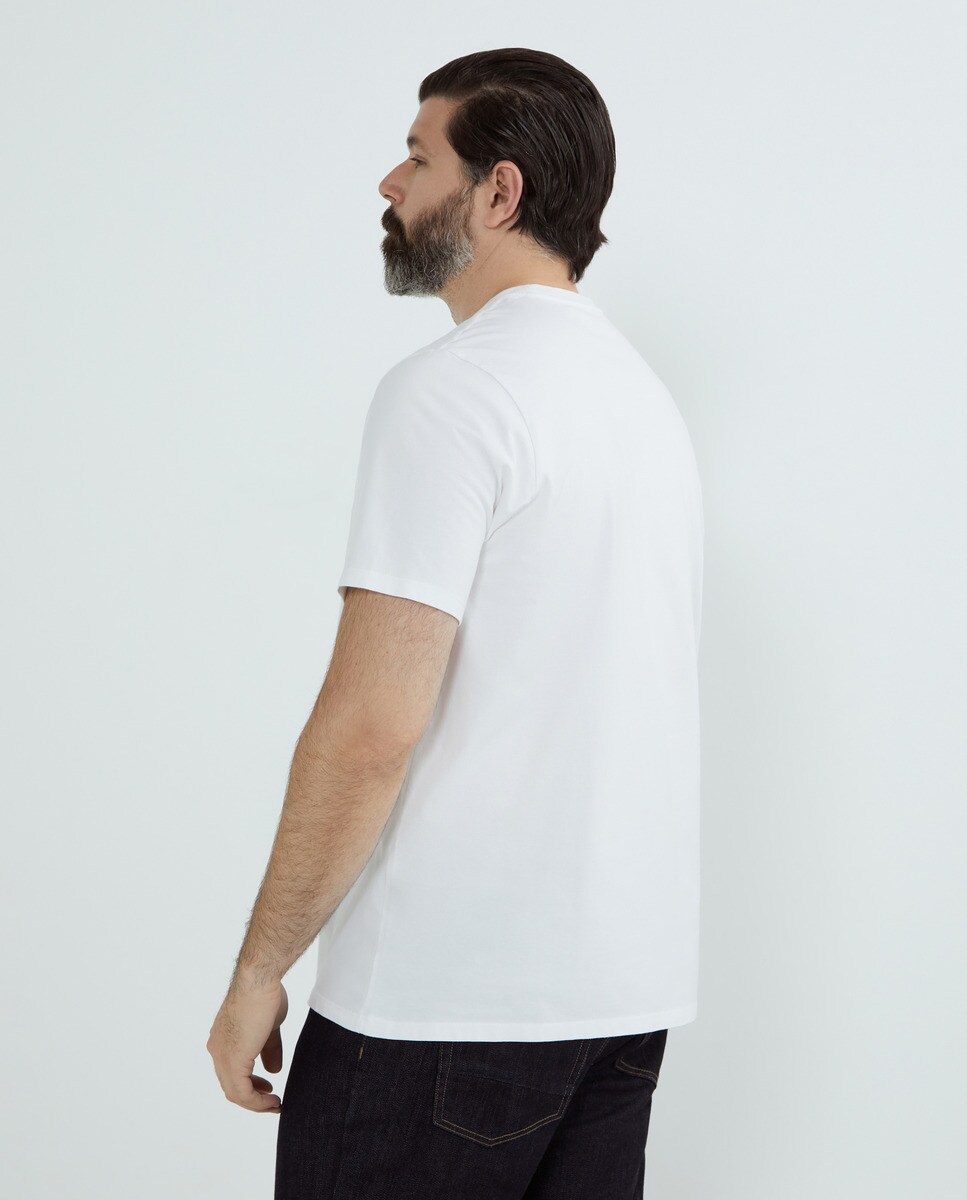 T-shirt com Manga Curta, Tamanhos Grandes - Branco Branco-3