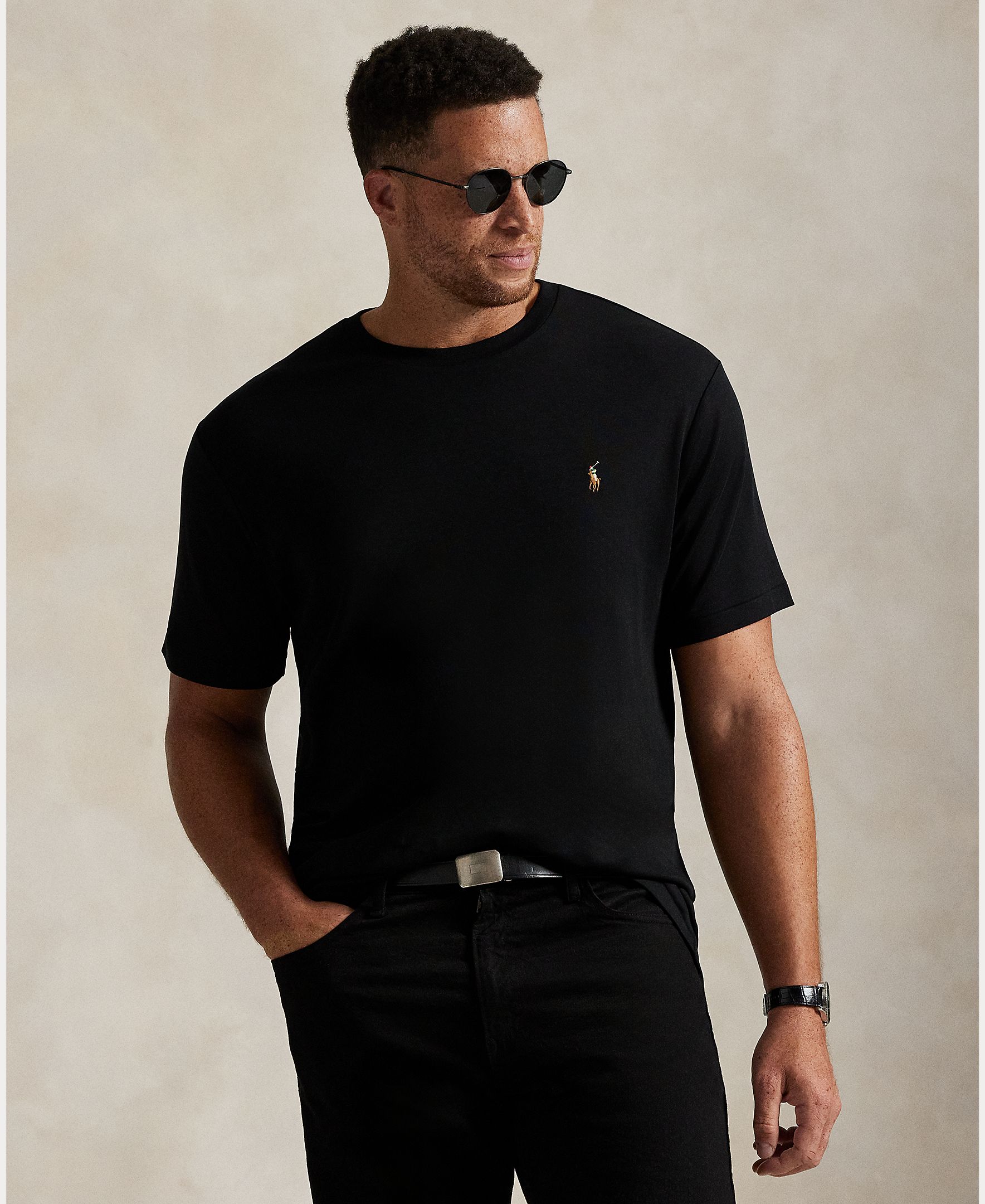 Camiseta de hombre de algodón Polo - Polo Ralph Lauren - Negro Negro-1