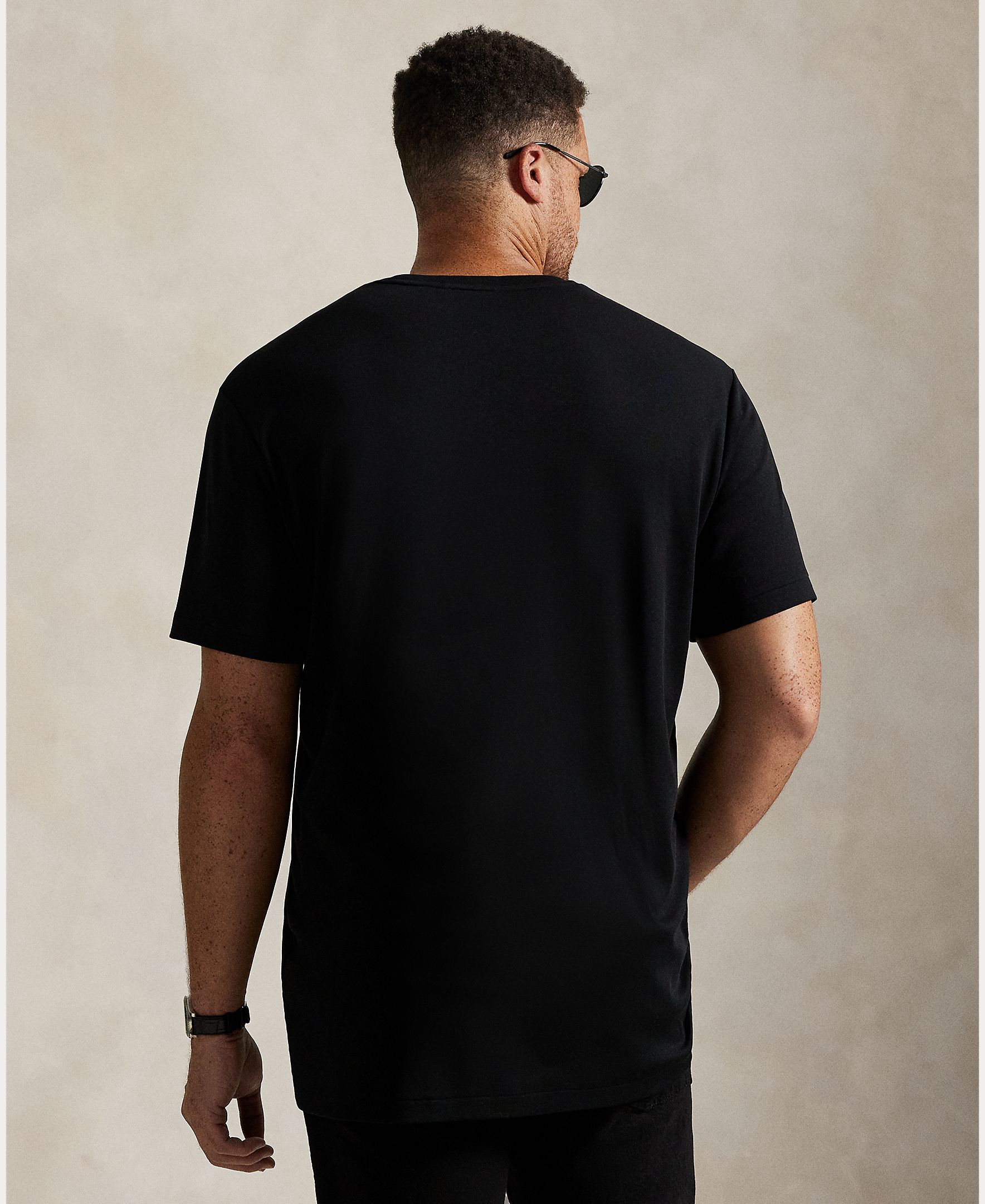 Camiseta de hombre de algodón Polo - Polo Ralph Lauren - Negro Negro-3