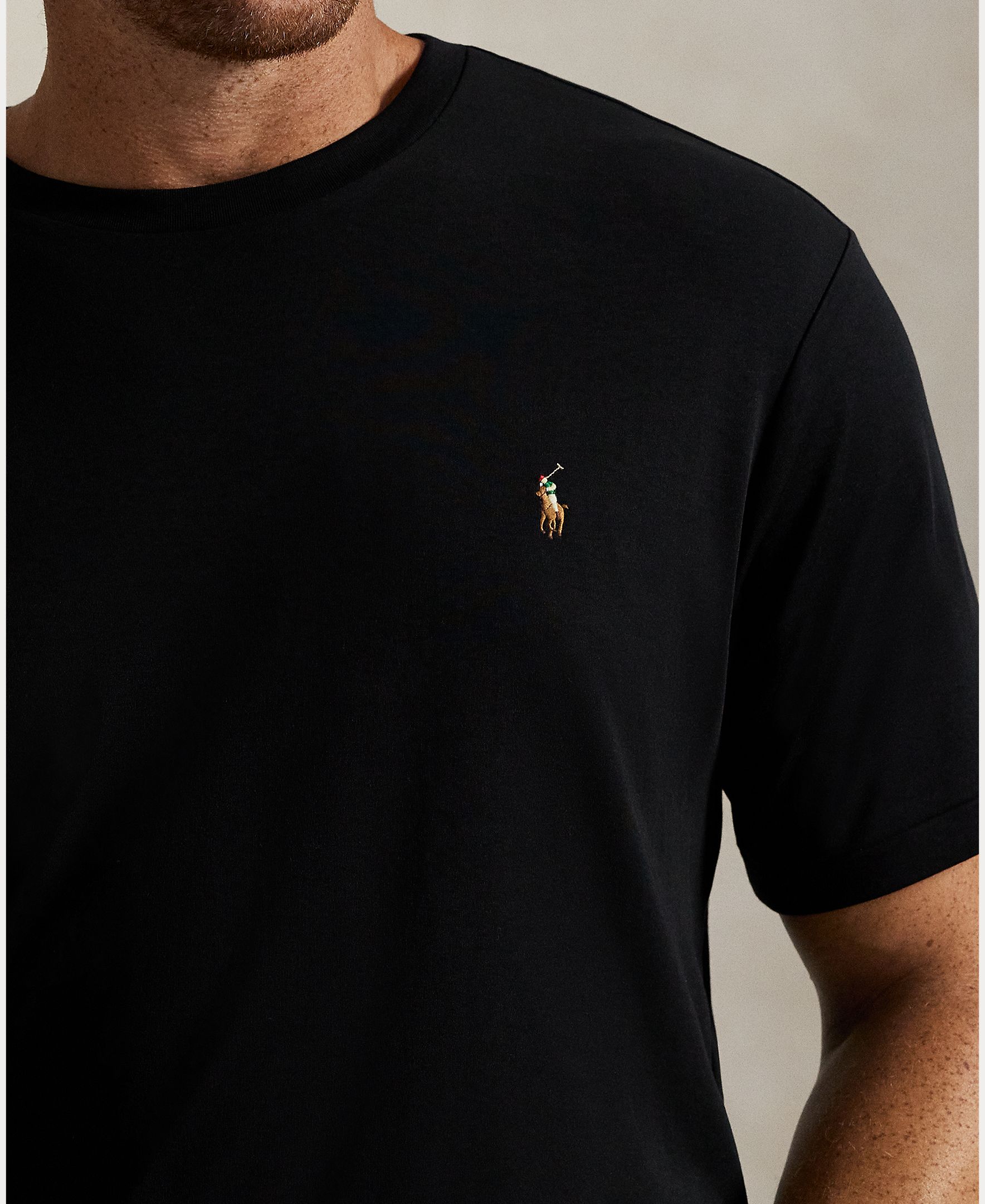 Camiseta de hombre de algodón Polo - Polo Ralph Lauren - Negro Negro-4