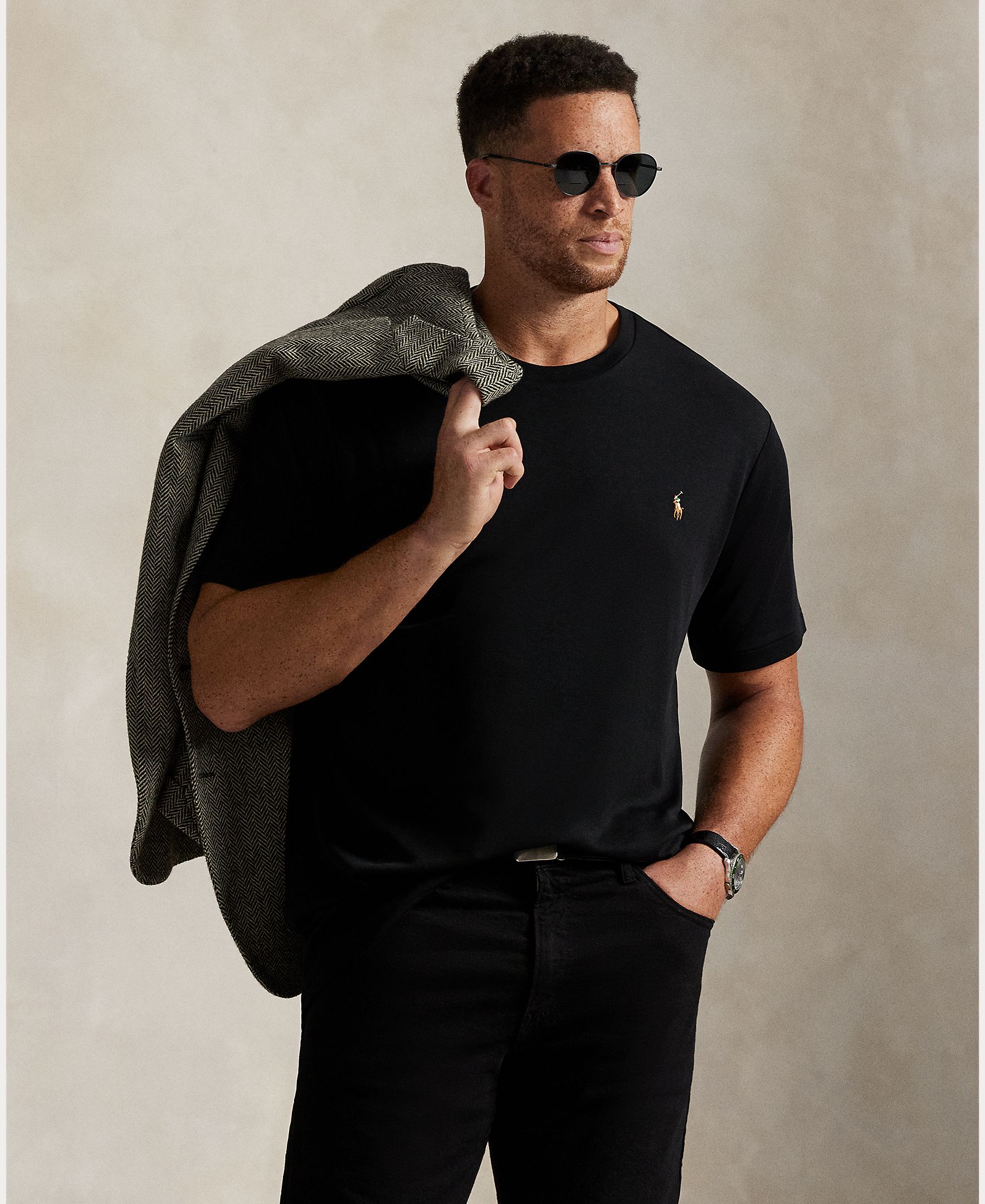 Camiseta de hombre de algodón Polo - Polo Ralph Lauren - Negro Negro-5