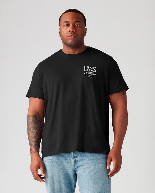 Imagem 0 de T-shirt Tamanhos Grandes de Manga Curta com Gola Redonda