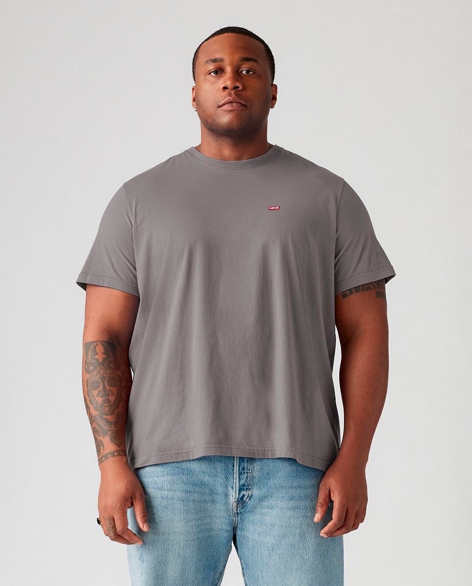 Imagem 0 de T-shirt Tamanhos Grandes de Manga Curta com Gola Redonda