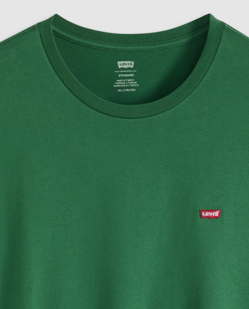 T-shirt de Manga Curta com Decote Redondo Tamanhos Grandes Verde-escuro-2