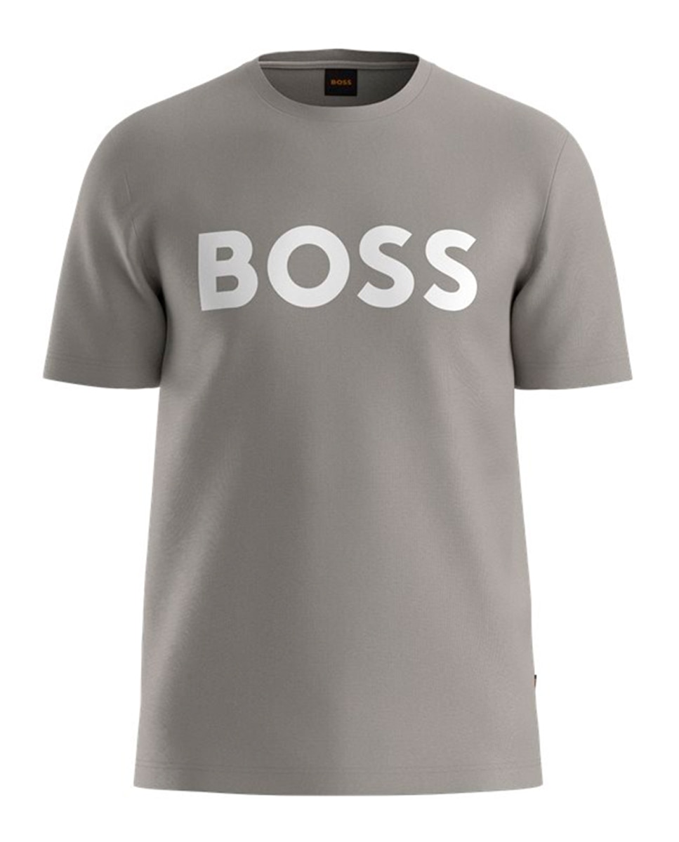 T-shirt de Manga Curta Tamanhos Grandes Cinzento-claro-1