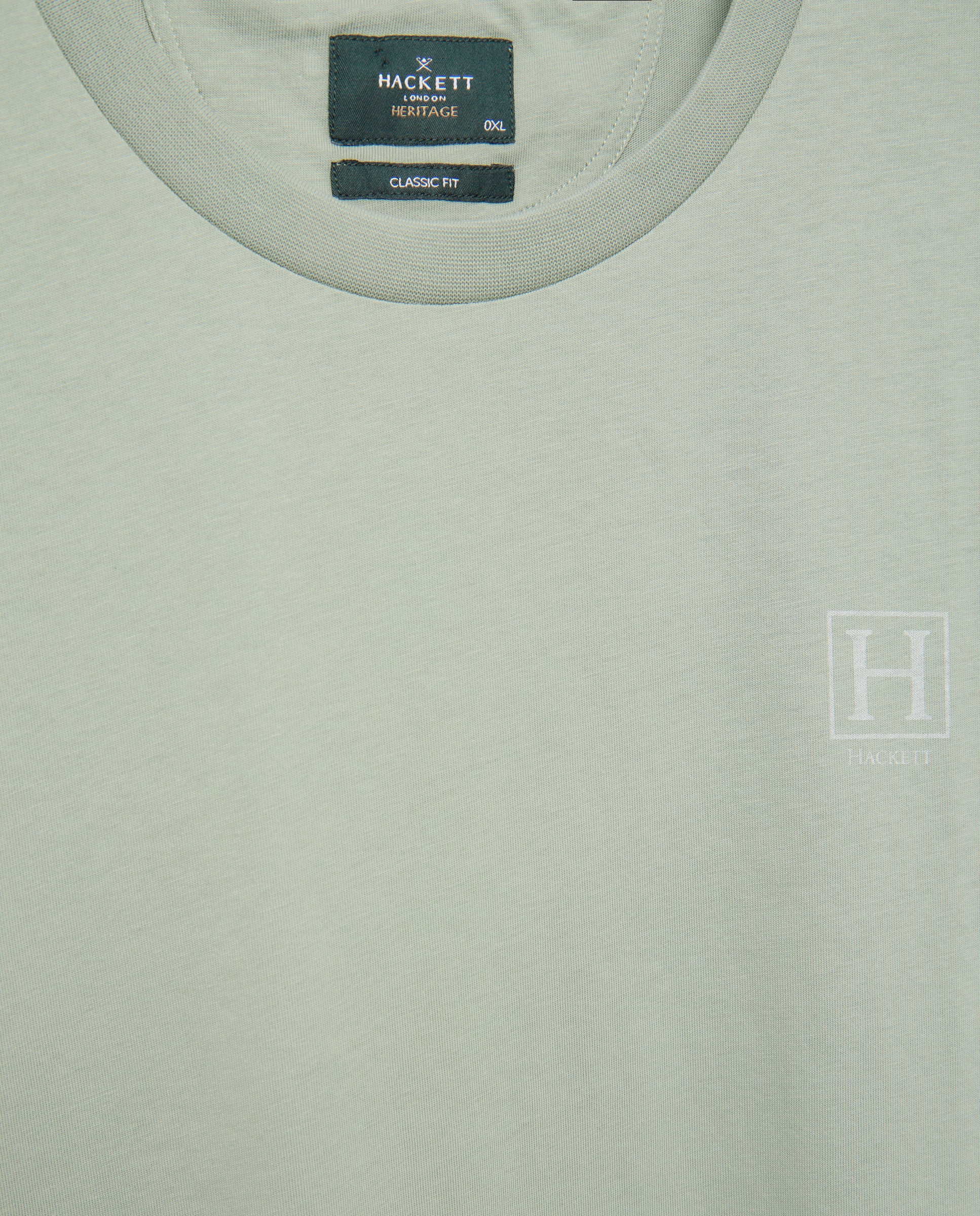 T-shirt de Manga Curta com Logótipo "H in Box" Tamanhos Grandes Verde-5