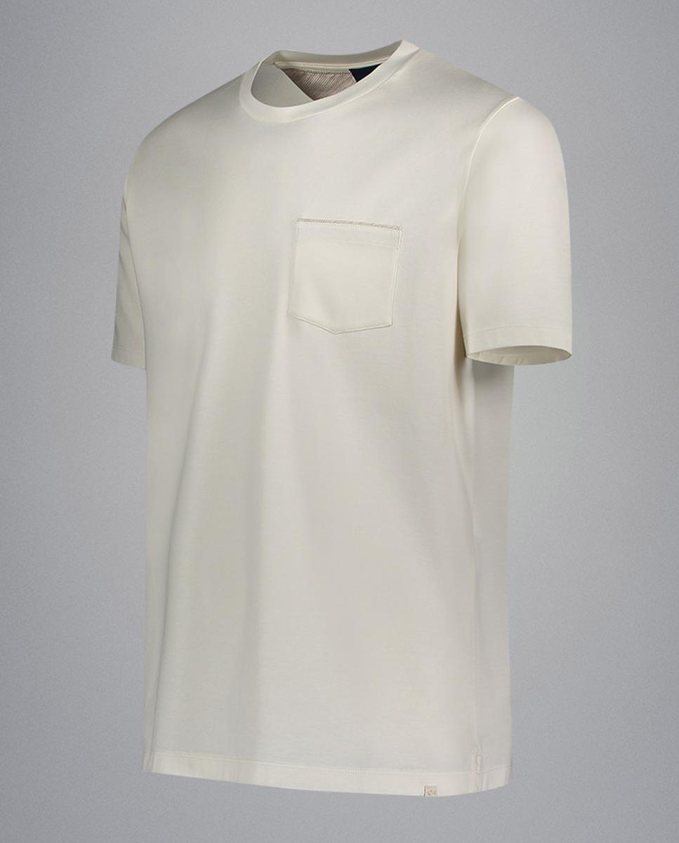T-shirt Aqua Touch com Bolso Cru-3