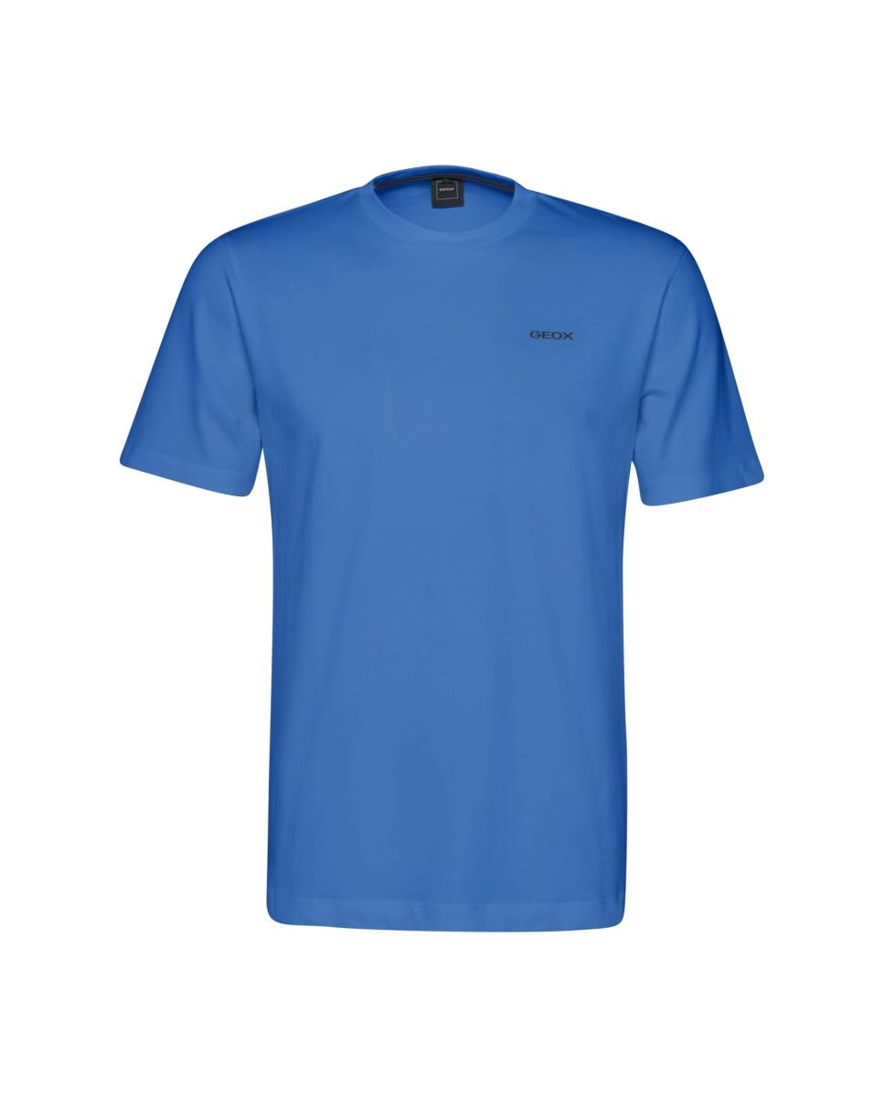 T-shirt com Manga Curta Azul-1