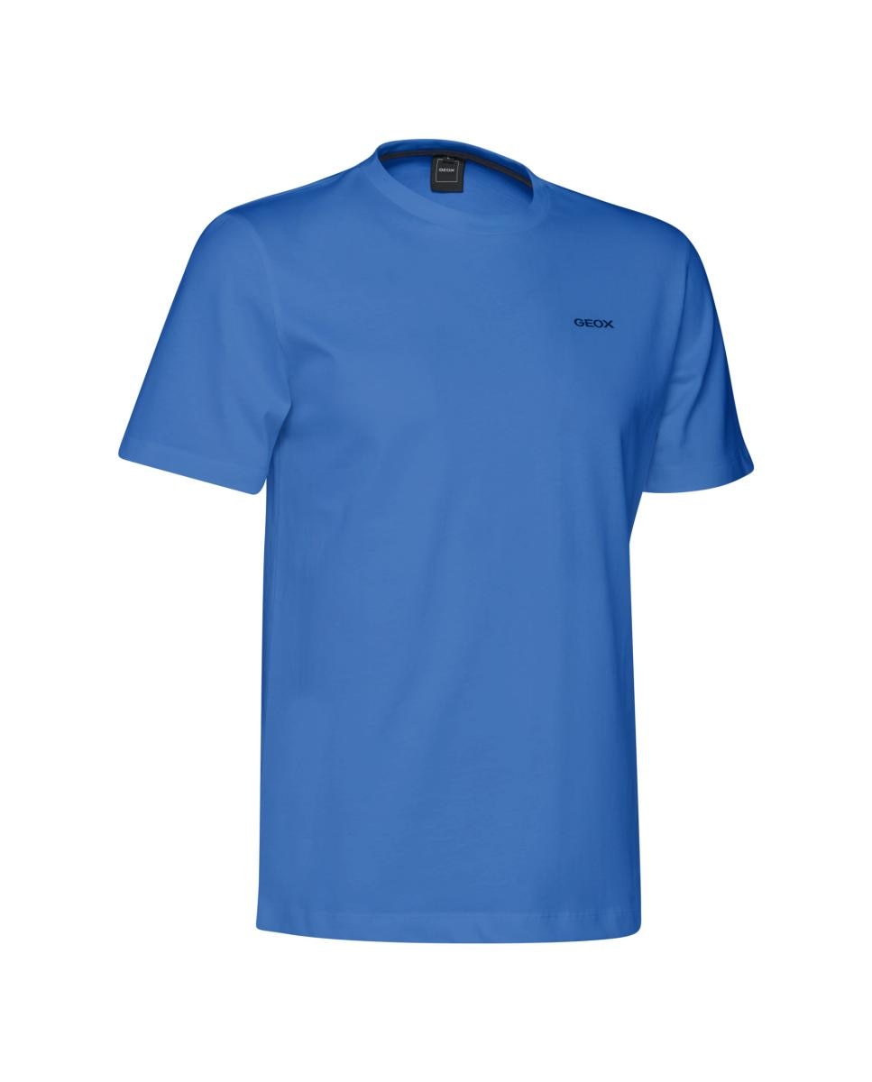 T-shirt com Manga Curta Azul-4
