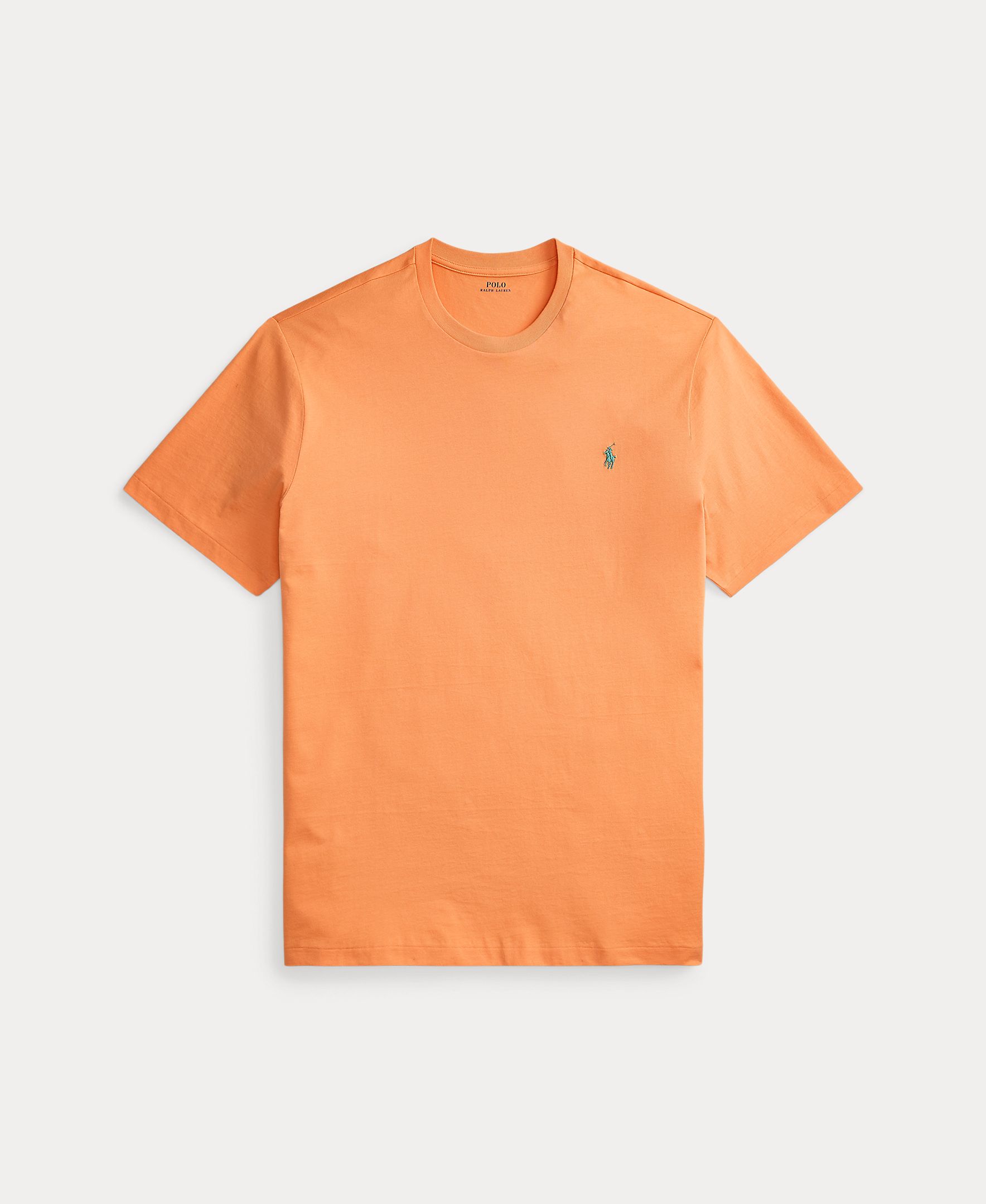 Camisola de Malha Tamanhos Grandes com Decote Redondo Laranja-6