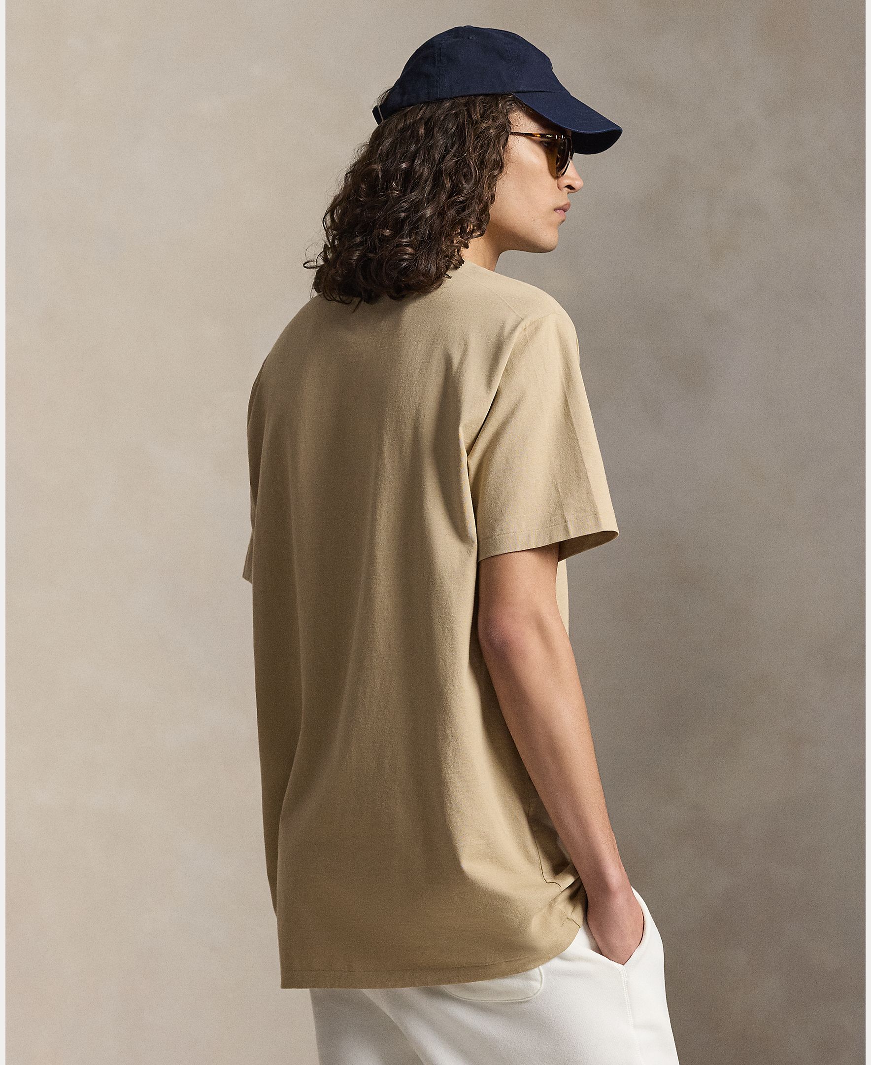 T-shirt de Algodão com Logótipo Tamanhos Grandes Tabac-3