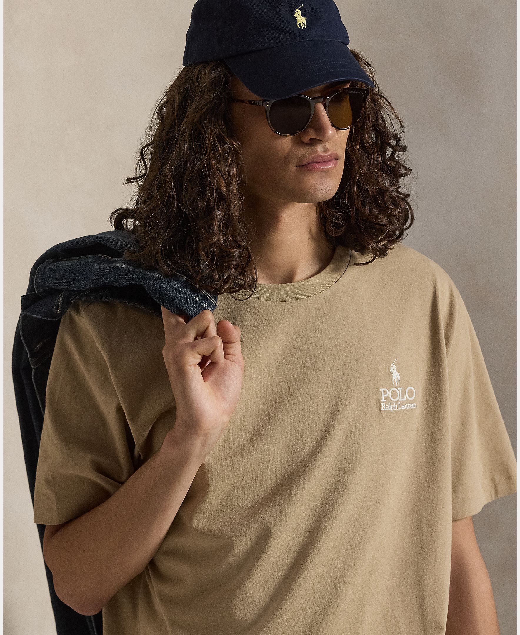 T-shirt de Algodão com Logótipo Tamanhos Grandes Tabac-5