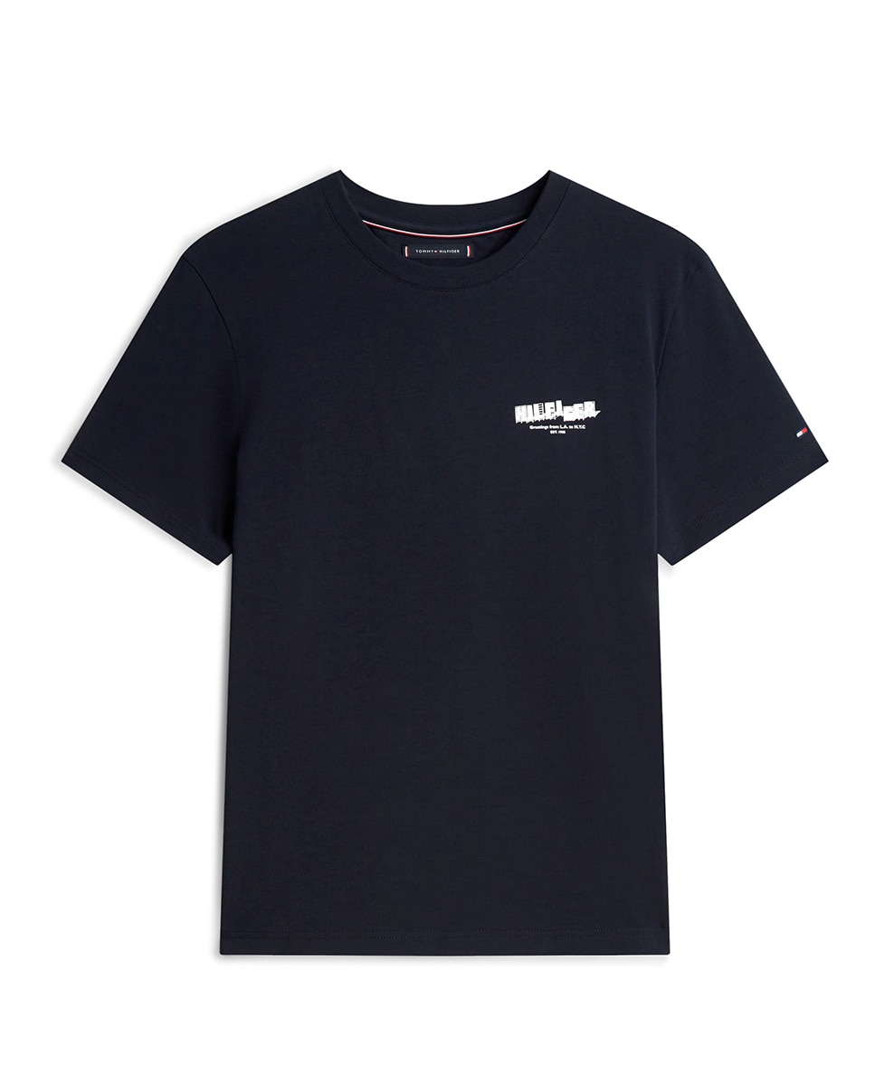 Imagem 0 de T-shirt de Manga Curta com Desenho Estampado nas Costas Tamanhos Grandes