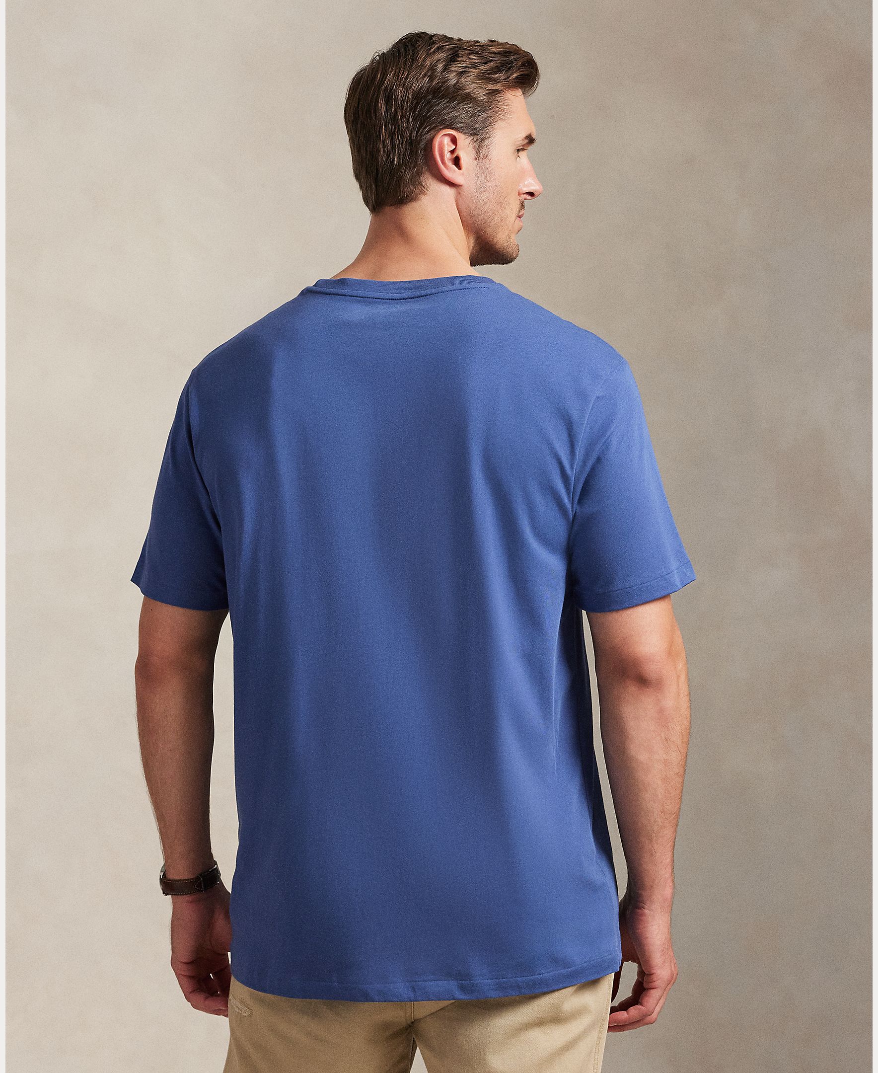 Camisola de Malha Tamanhos Grandes com Decote Redondo Esmeralda Azul-3