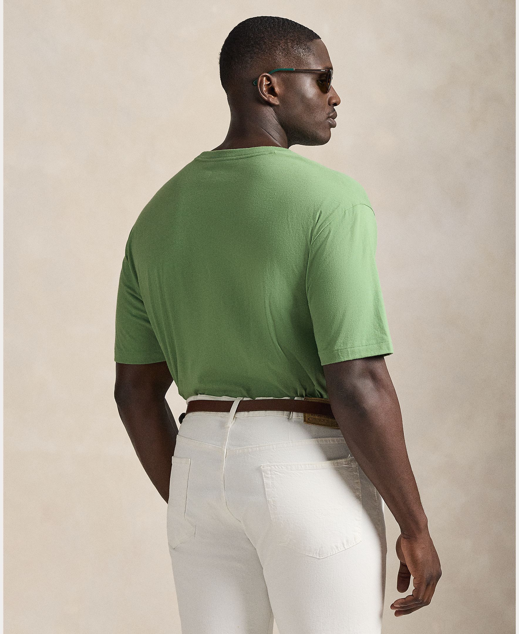 Camisola de Malha Tamanhos Grandes com Decote Redondo Verde-claro-3