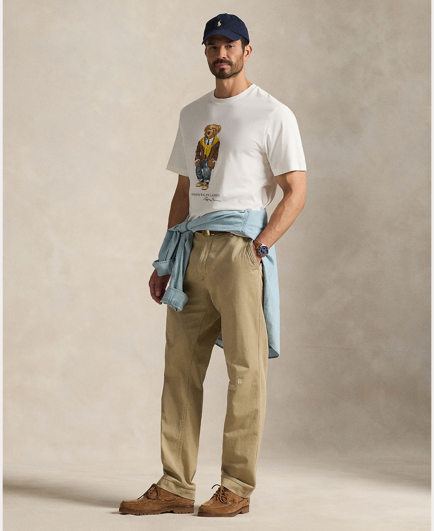 Camisola de Malha Tamanhos Grandes com Polo Bear e em Jersey Branco-marfim-7